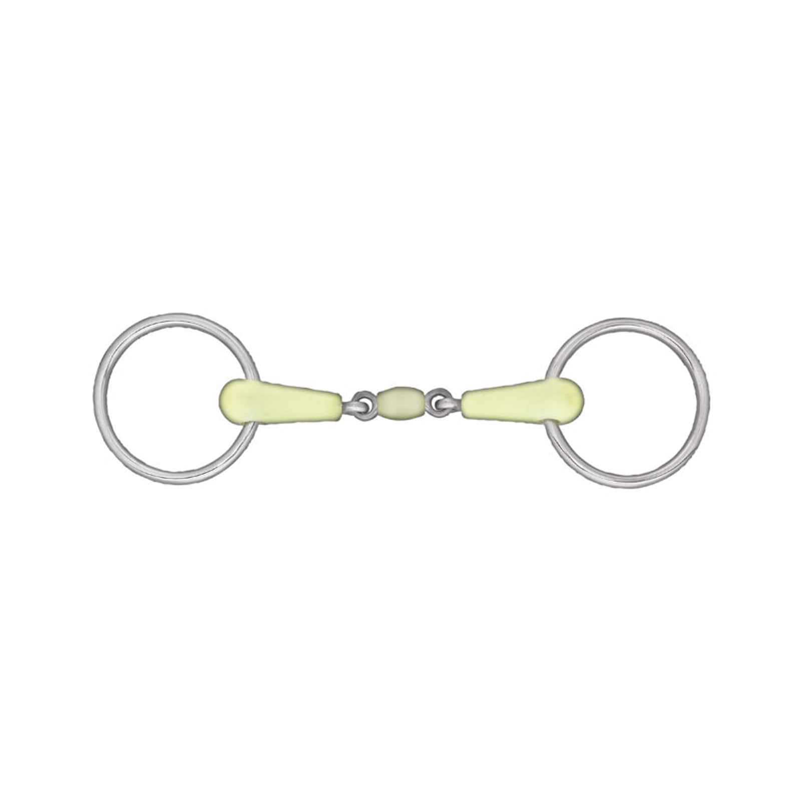 Horze Mors de filet à canon double brisure, anneaux Chantilly Mors