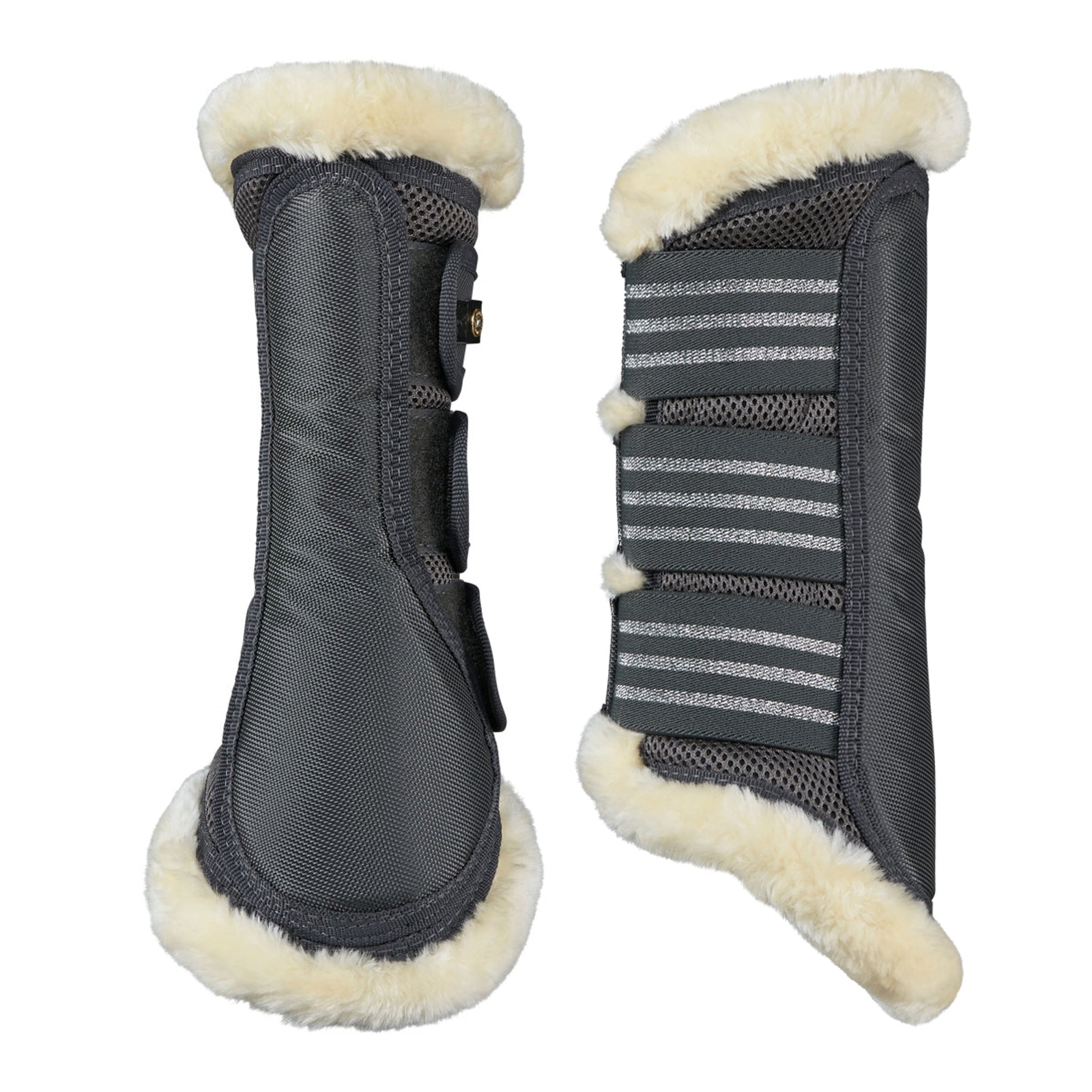 Horze Guêtres de protection fermées protège-tendons Lincoln avec fourrure Leg Protection & Hoof Protection for Horses