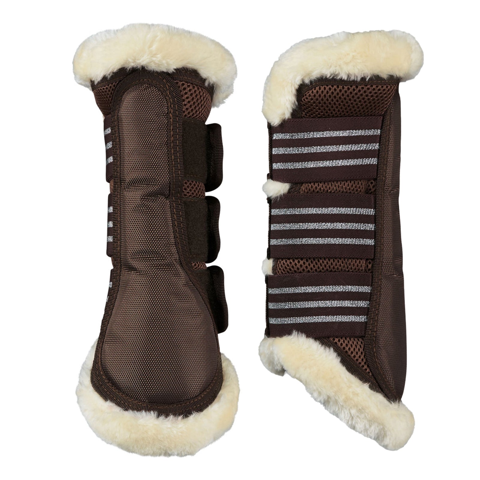 Horze Guêtres de protection fermées protège-tendons Lincoln avec fourrure Leg Protection & Hoof Protection for Horses