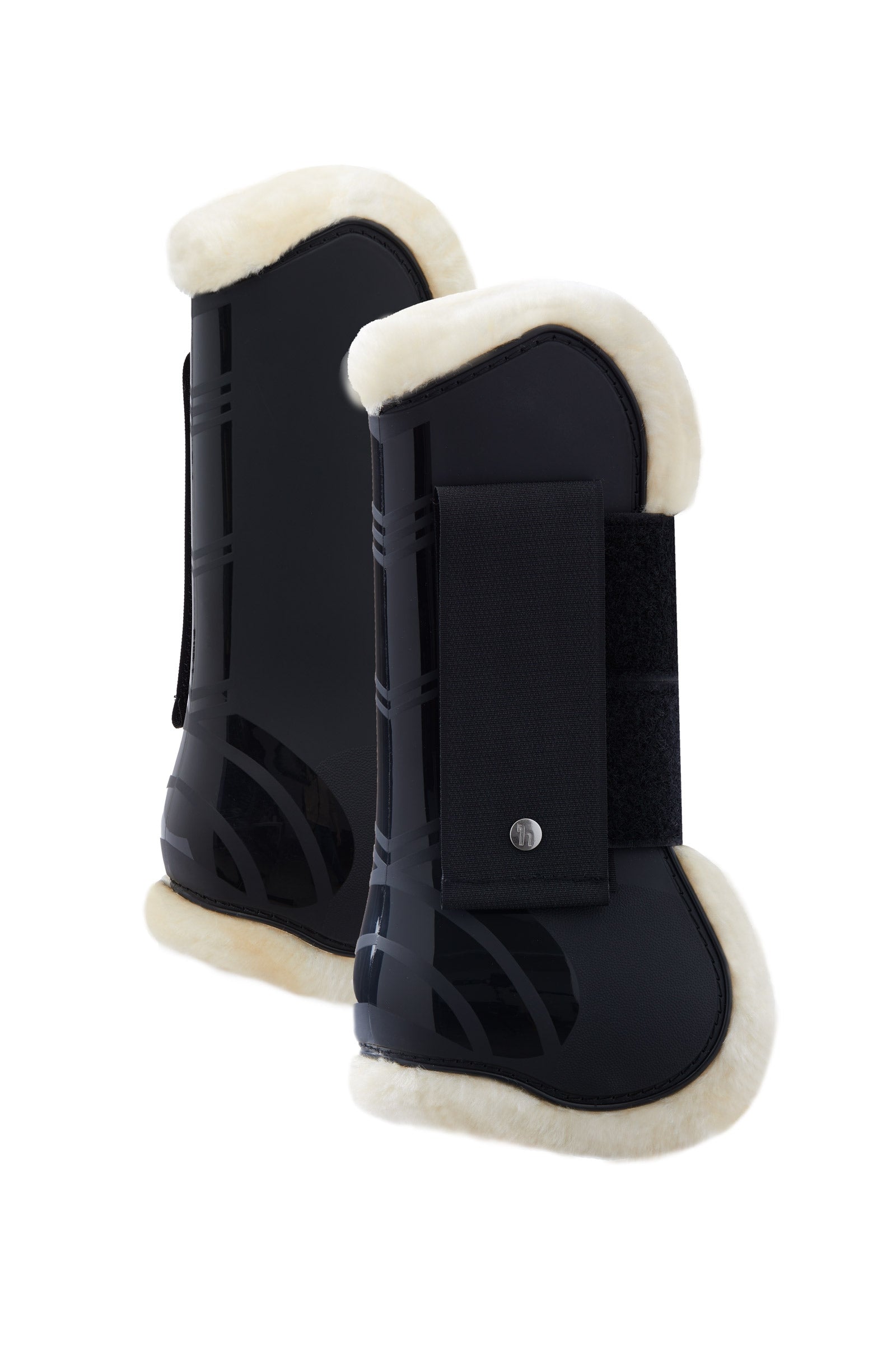 Horze Guêtres protège-tendons Caliber avec doublure imitation fourrure Leg Protection & Hoof Protection for Horses