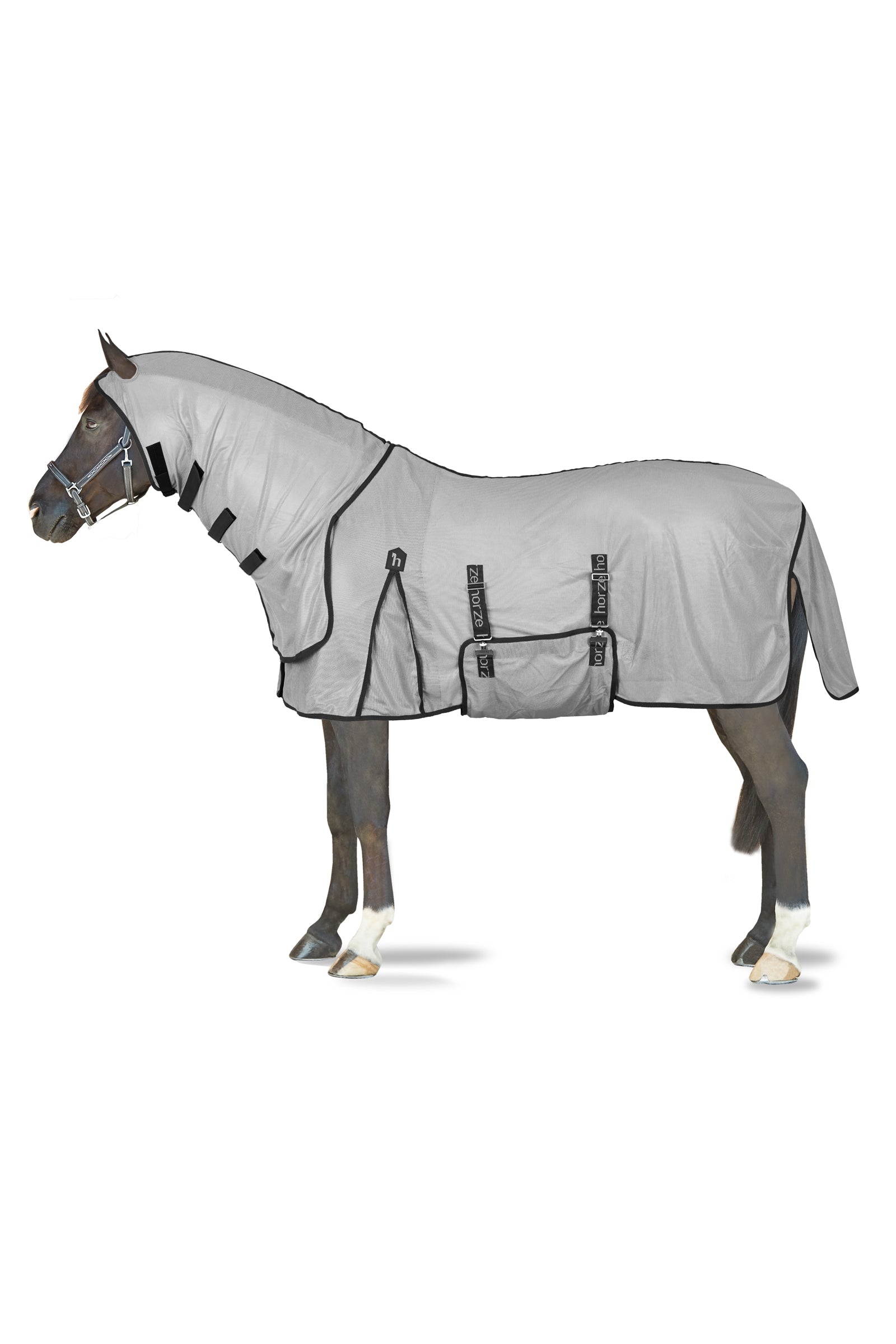 Horze Couverture anti-mouches Paso Fino avec couvre-encolure et protection UV Couvertures cheval