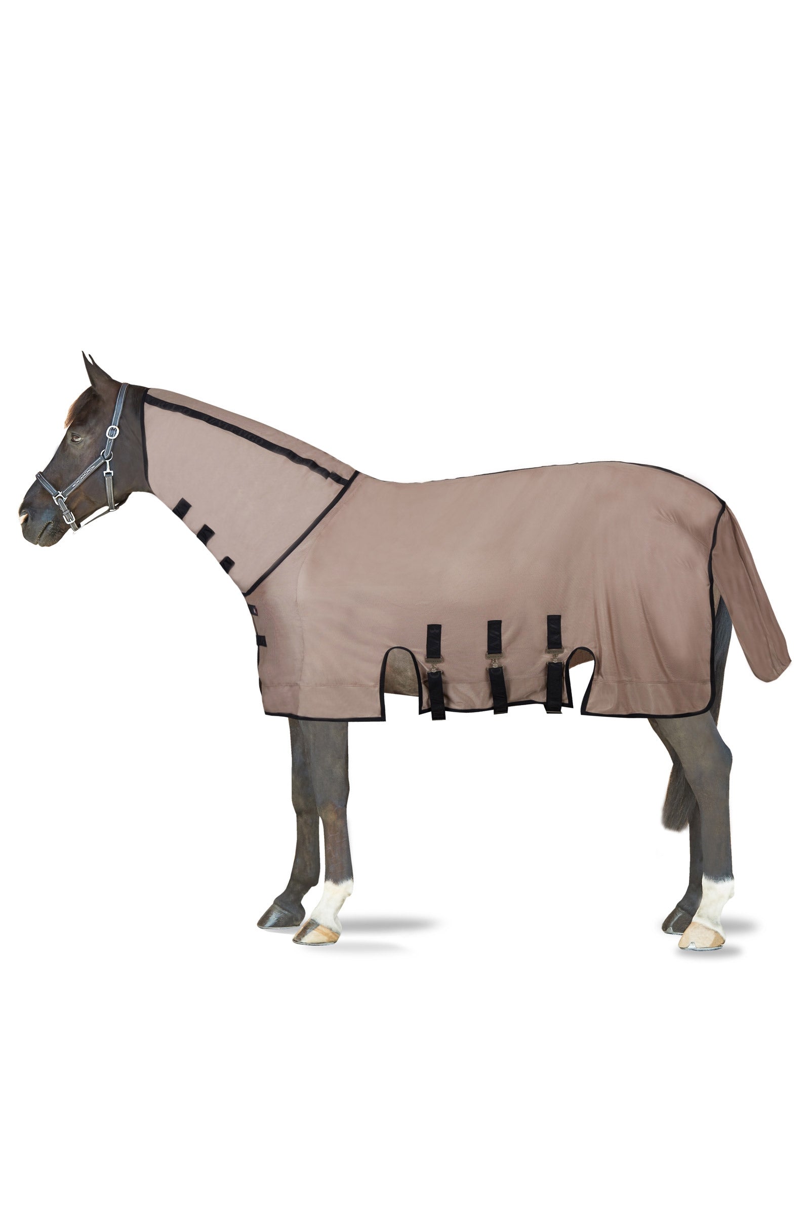 B Vertigo Couverture anti-mouches Horze Delux avec couvre-encolure amovible et protection UV Couvertures cheval