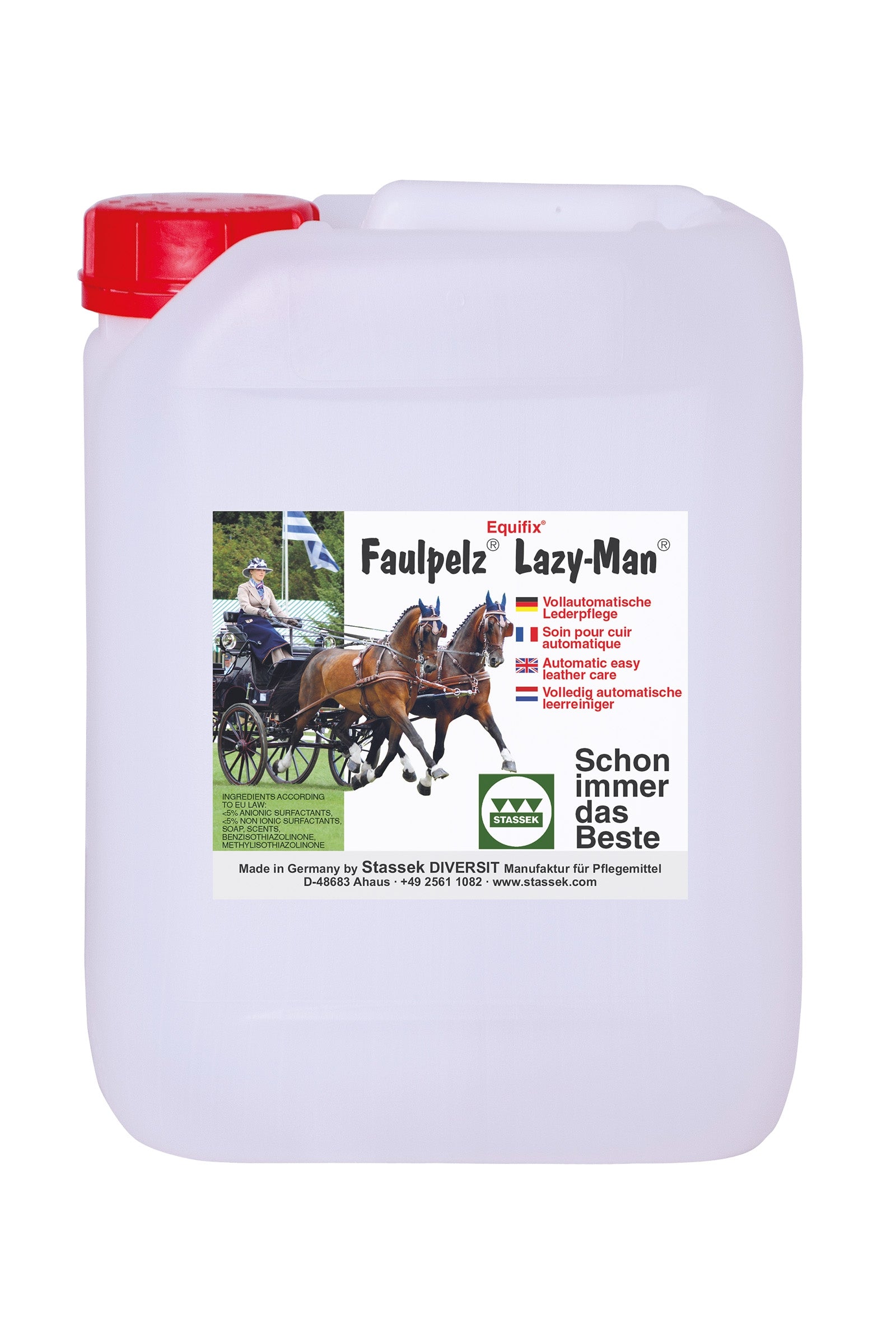 Stassek Produit d'entretien du cuir Faulpelz Lazy-Man Equifix, 5 litres Soins