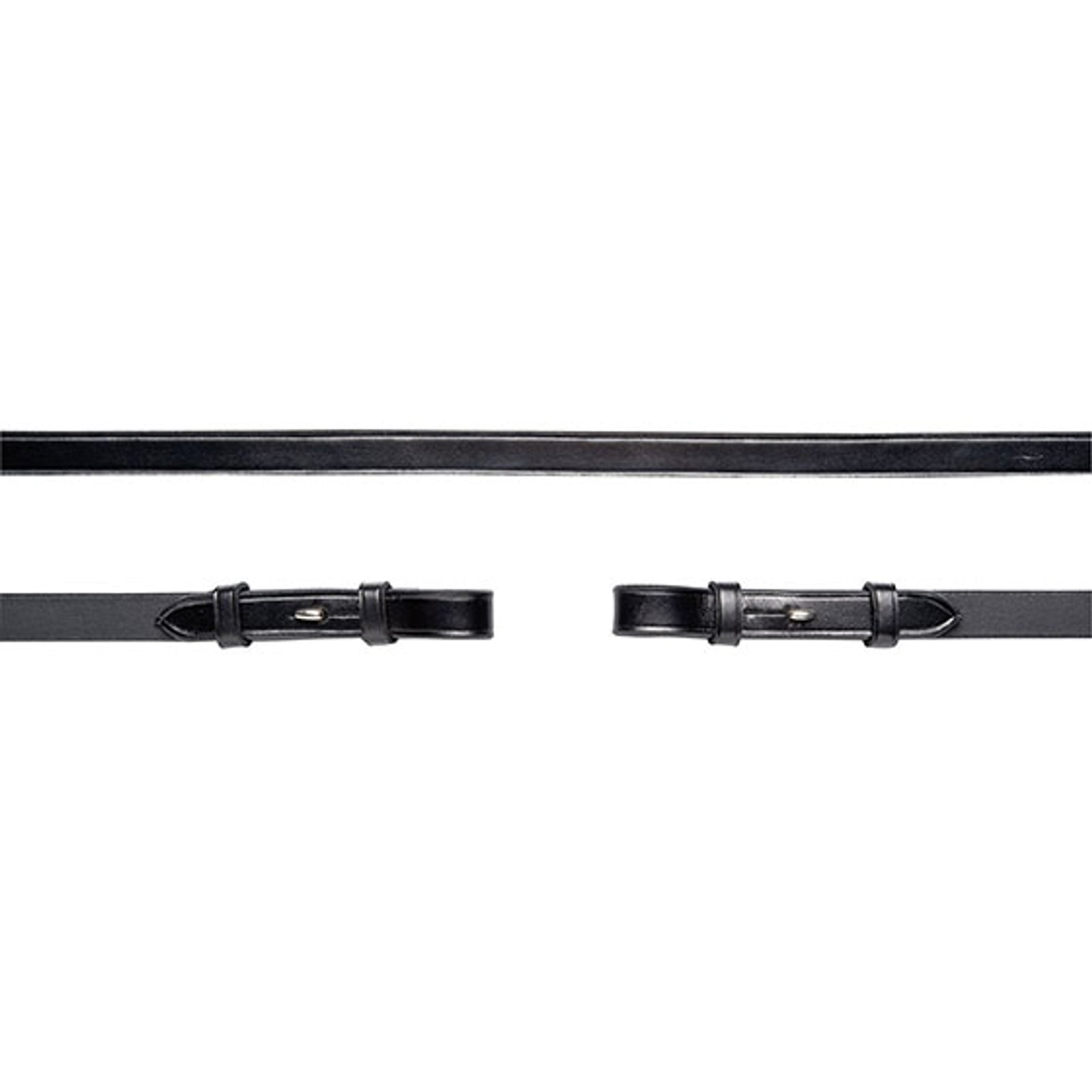 Schockemöhle Sports Leather reins,hook&stud, 16mm,no stop,no martingal stop Bridles & Reins