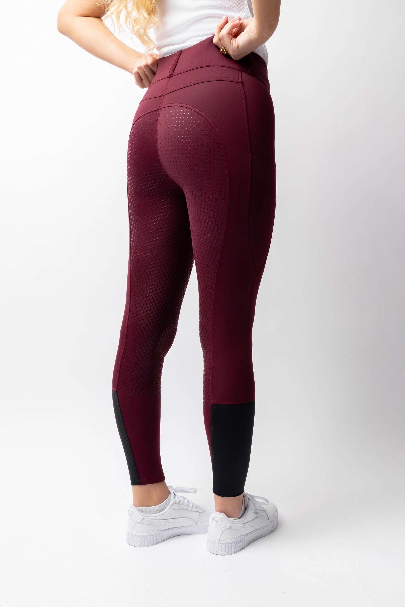 Horze Evelyn Pantalon d'équitation pour femme Full Grip UPF 50+ Vêtements d'équitation femme