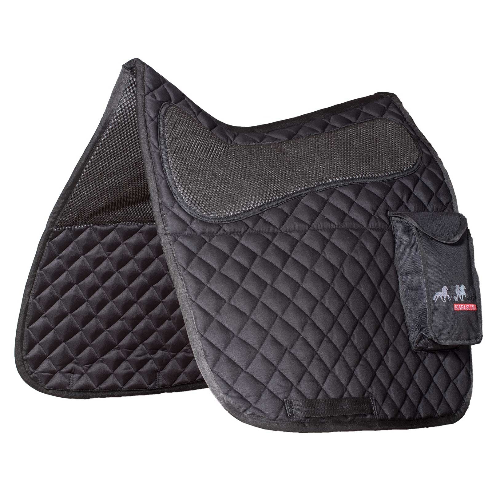 Karlslund Tapis de selle avec poche, coton Tapis de selle