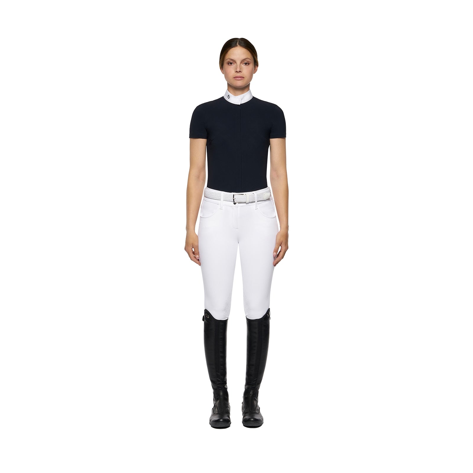 Cavalleria Toscana Polo de concours manches courtes pour femme Vêtements d'équitation femme