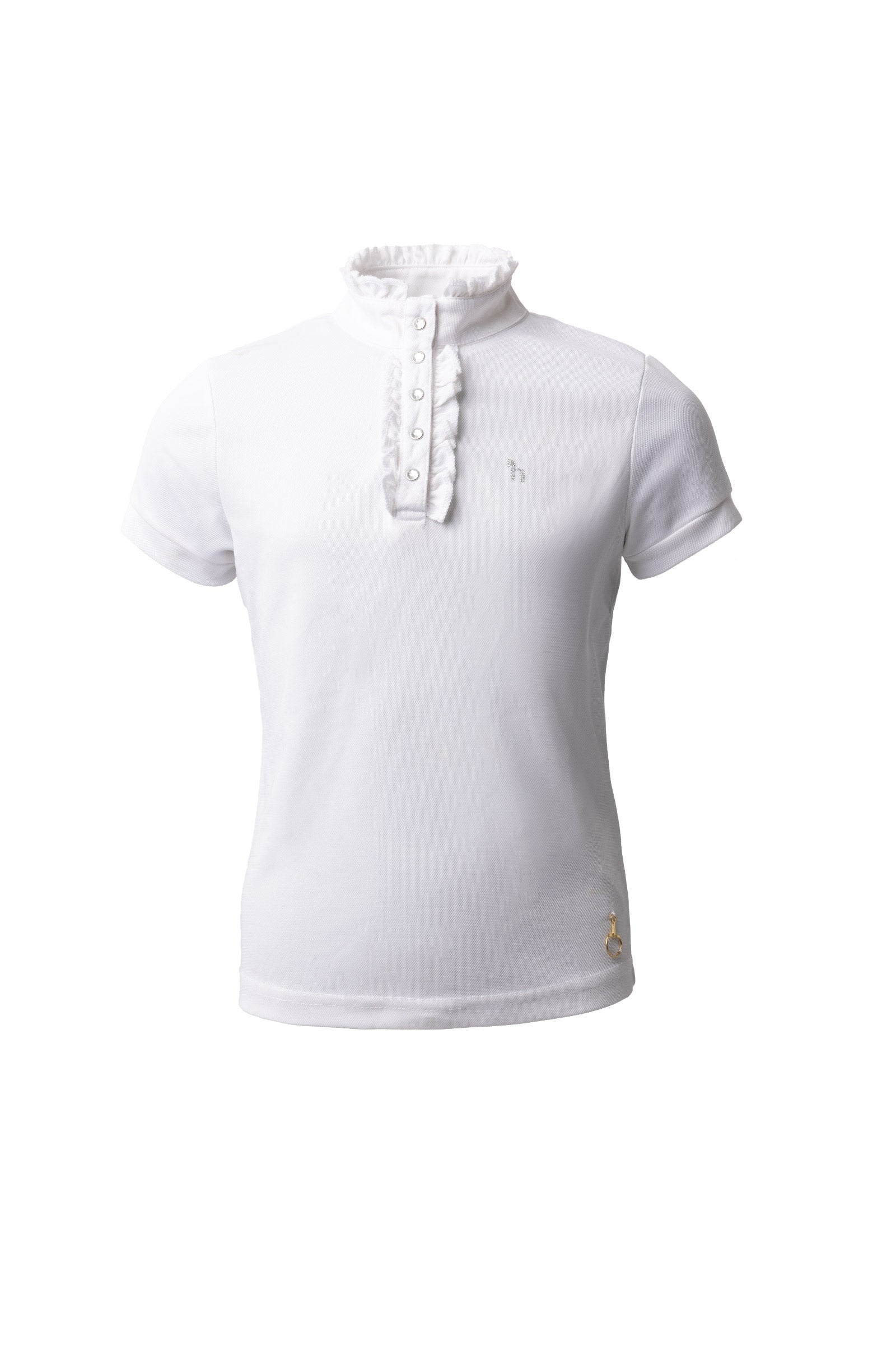 Horze Polo de concours manches courtes à volants Christel, enfant Vêtements d'équitation enfant