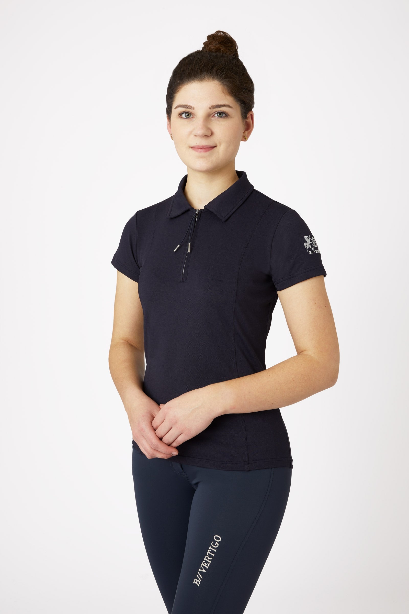 B Vertigo Polo de concours manches courtes Claudine, femme Vêtements d'équitation femme