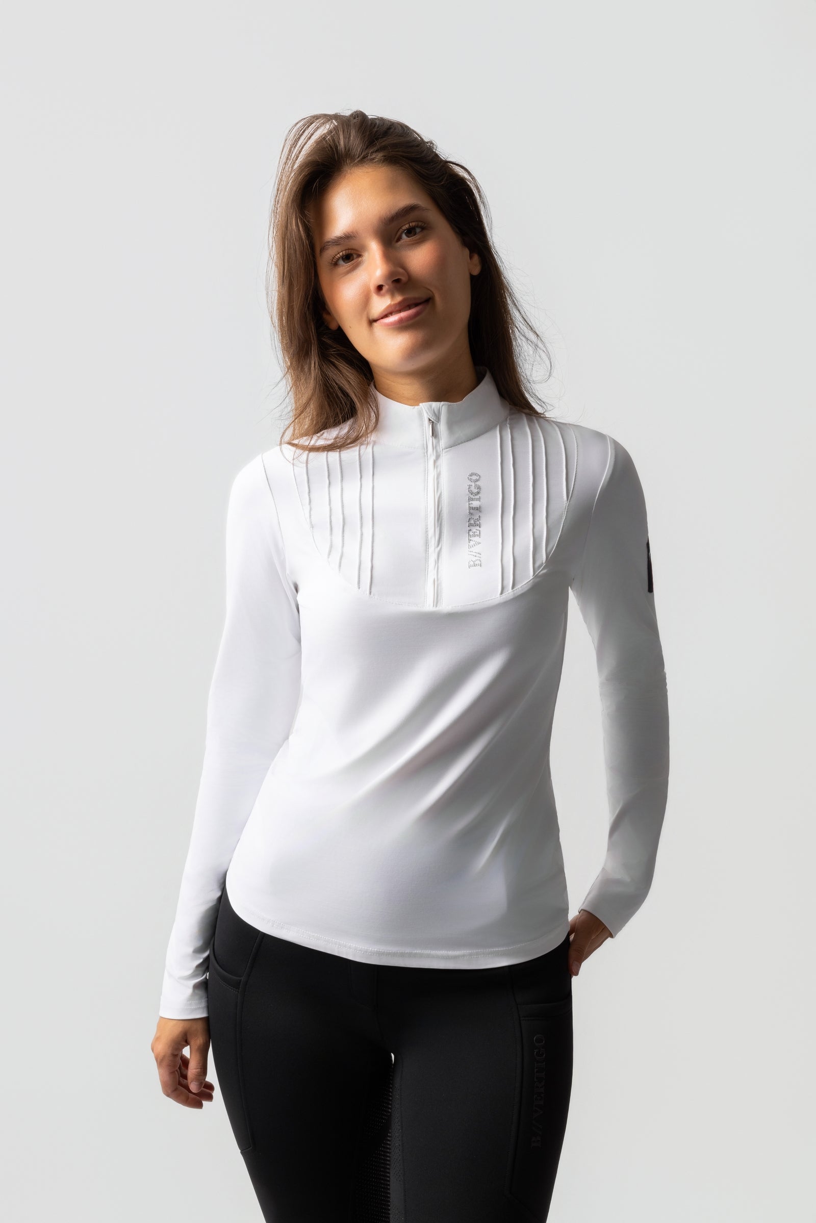 B Vertigo Top d'entraînement Demi pour femme Vêtements d'équitation femme