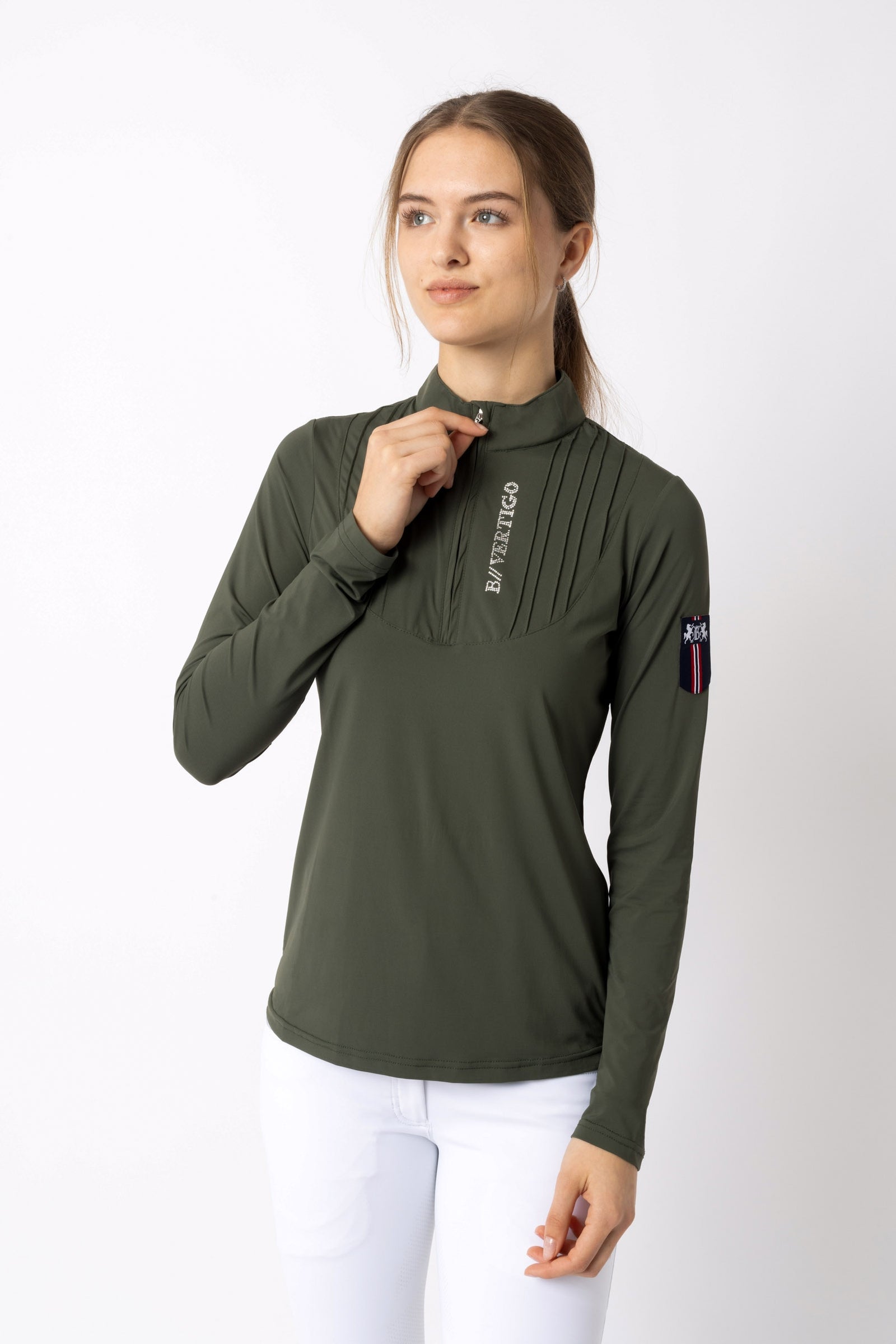 B Vertigo Top d'entraînement Demi pour femme Vêtements d'équitation femme
