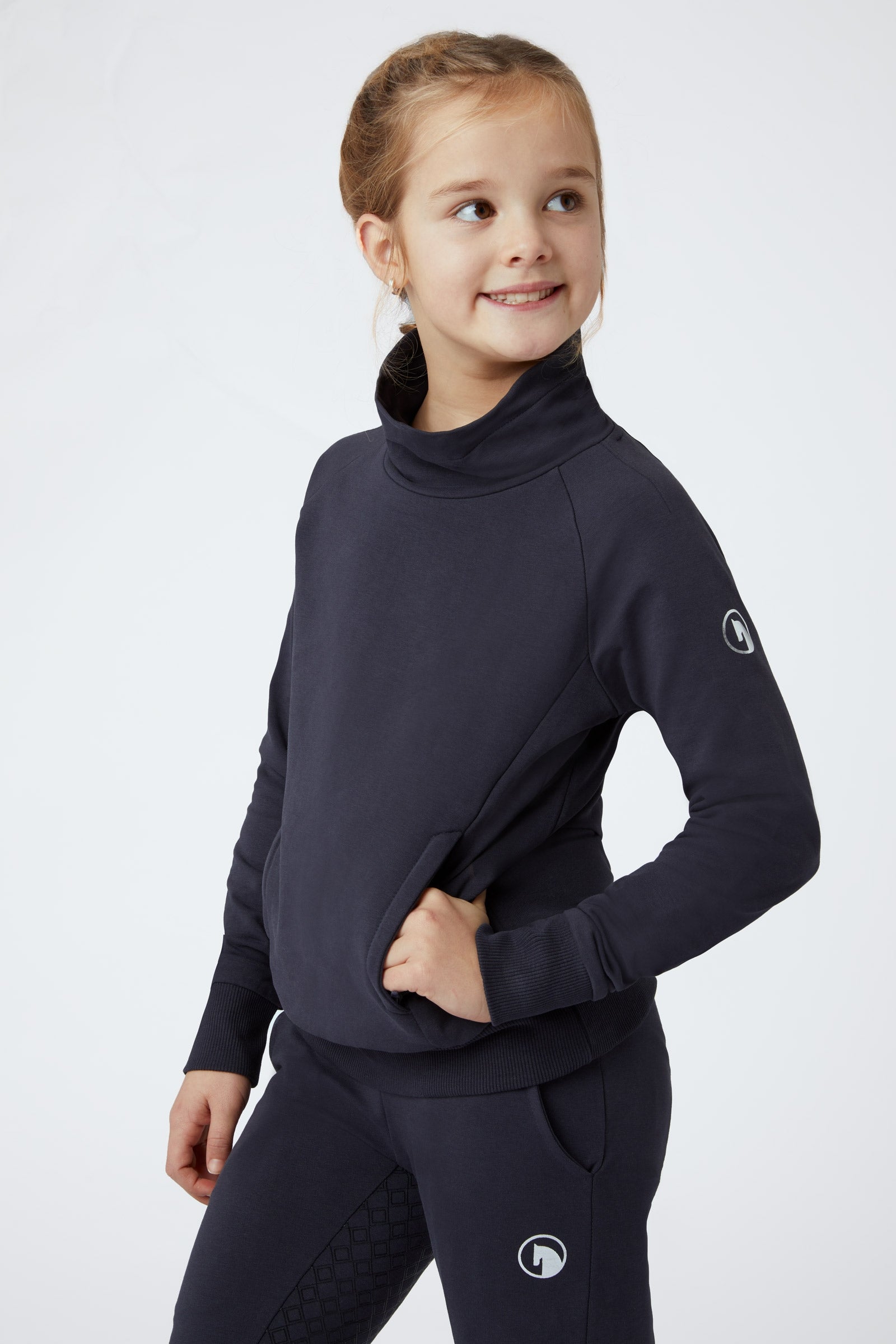 Horze Sweat-shirt Emmie en coton bio enfant Vêtements d'équitation enfant