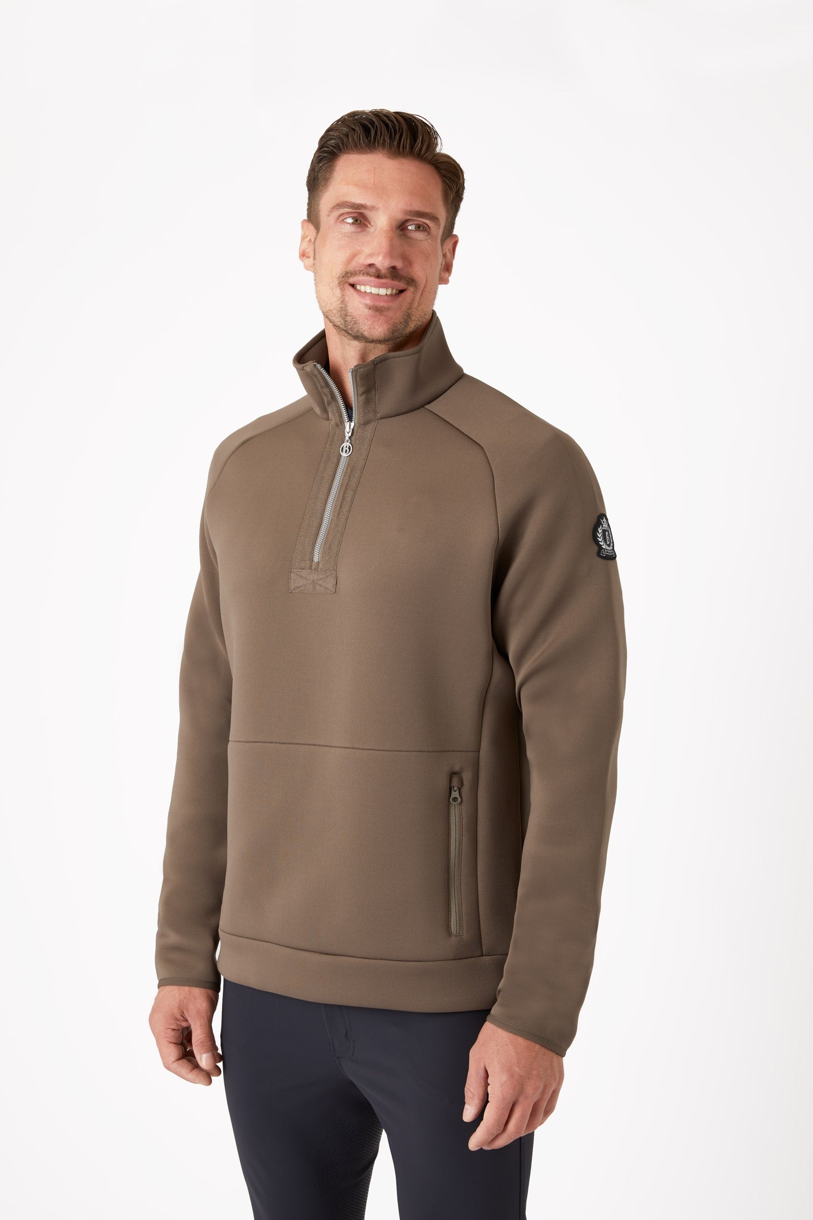 B Vertigo Sweat-shirt fonctionnel pour hommes Nicolas avec poches zippées Vêtements d'équitation homme