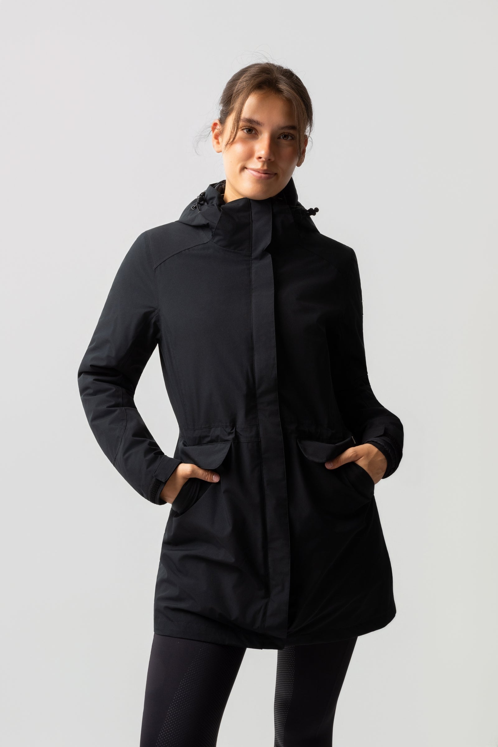 Parka Équitation Horze Aurora Pour Femme - Imperméable, Jupe Amovible, Doublure Chaude