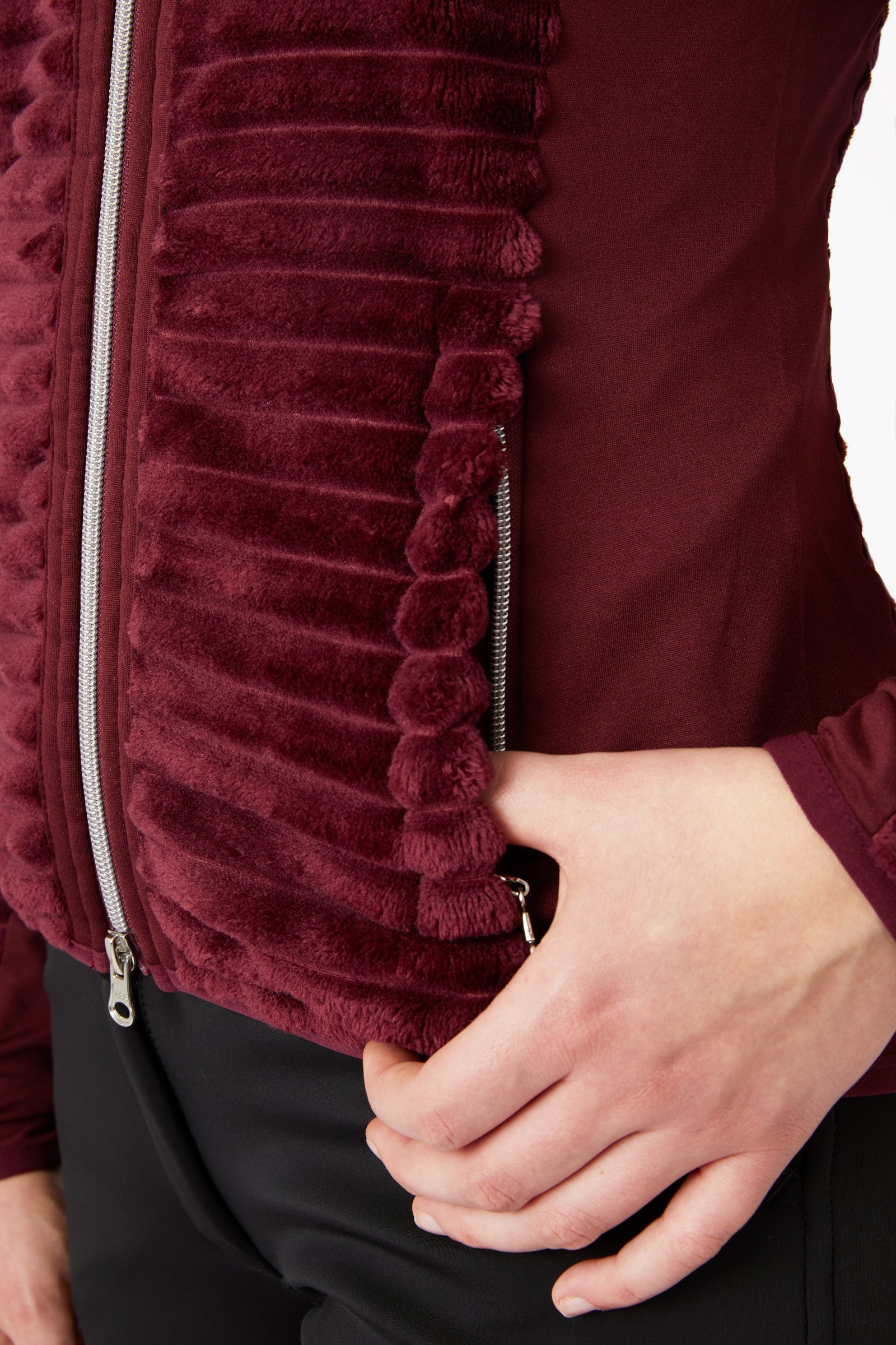 Horze Della Women's Striped Fleece Riding Riding Jacket Women’s Riding Clothing