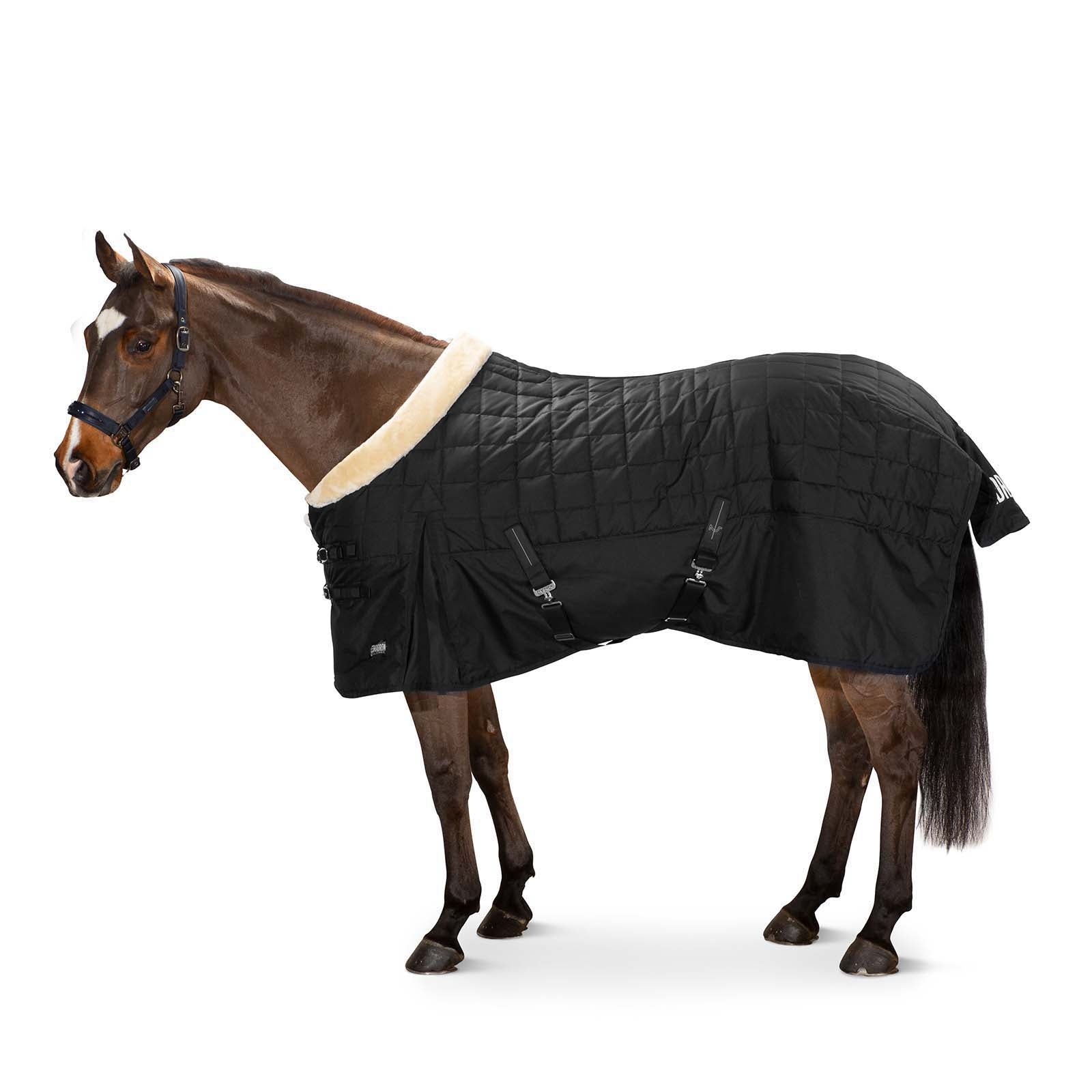 Couverture D’écurie CATAGO – 100g – Noir/gris – 115 Cm – Pour Poney Ou Cheval
