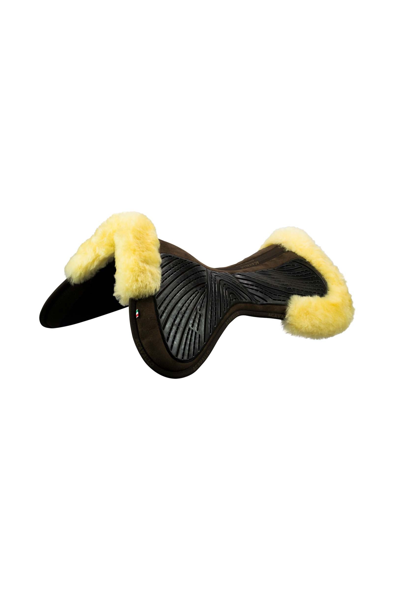 Acavallo Amortisseur en gel et mousse à mémoire de forme Close Contact avec peau de mouton Tapis de selle
