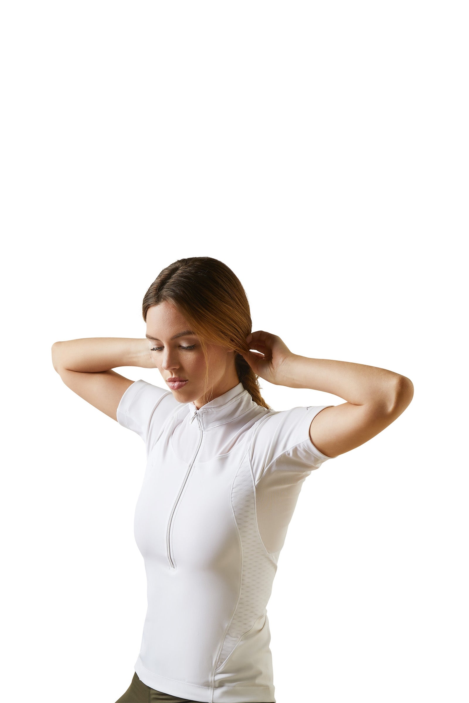 Ariat Chemise de compétition 1/4 Zip Ascent pour femme Vêtements d'équitation femme