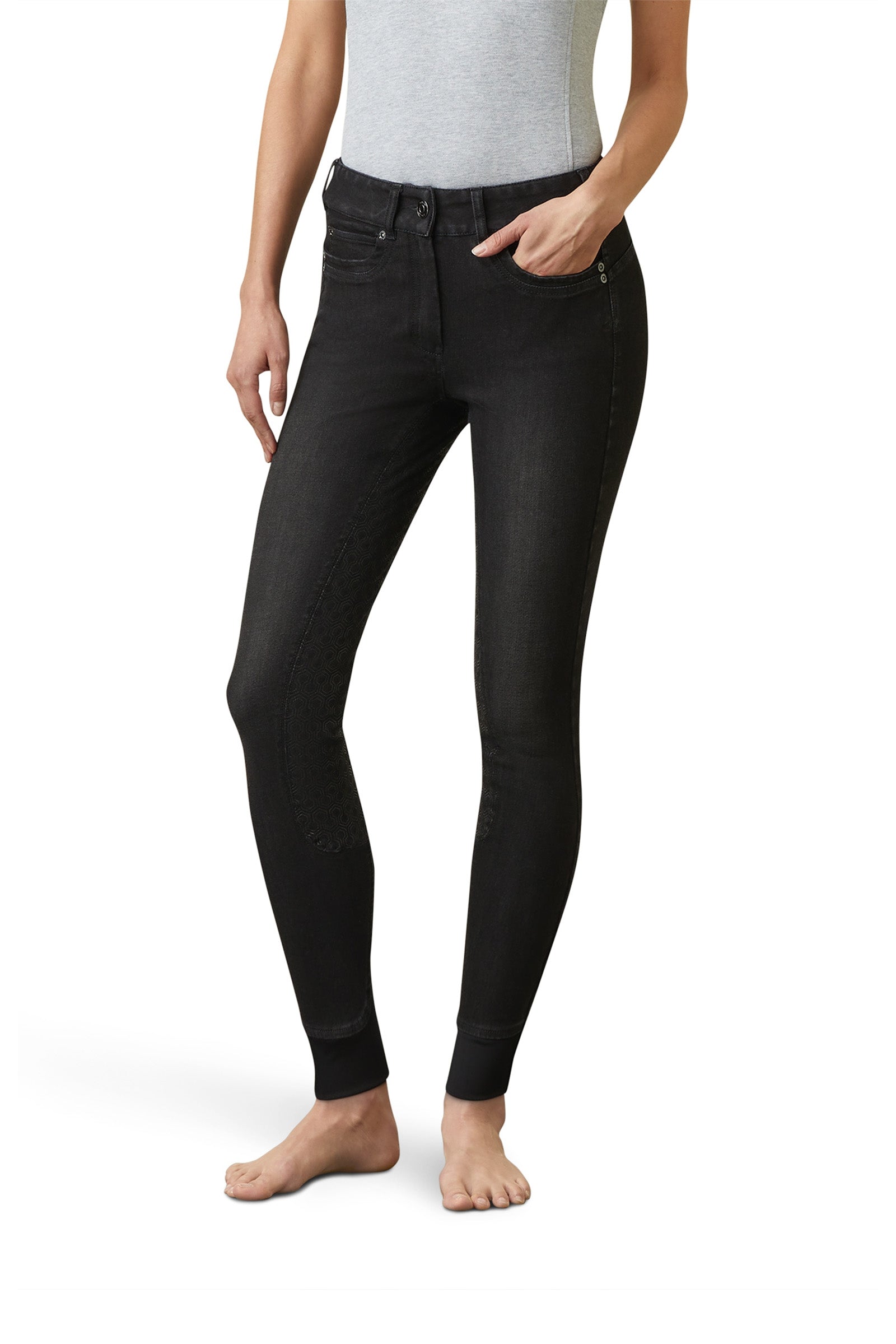 Ariat Culotte d'équitation en denim Full Grip Halo B pour femme Womens Breeches