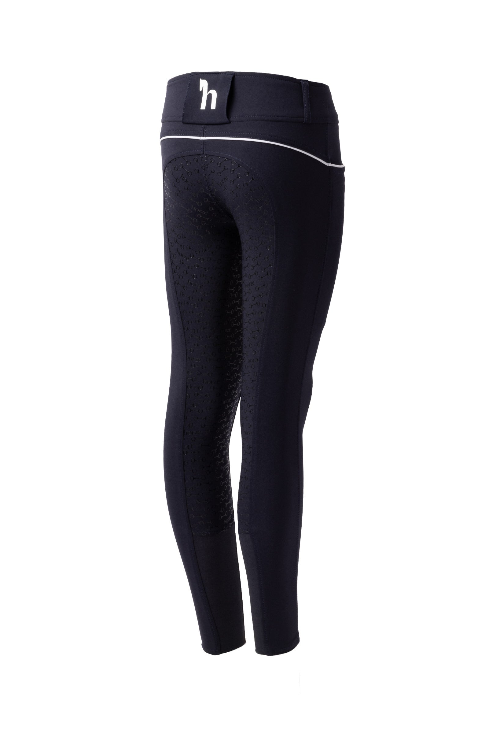 Horze Pantalon d'équitation taille haute fond intégral silicone Aubrey, enfant Vêtements d'équitation enfant