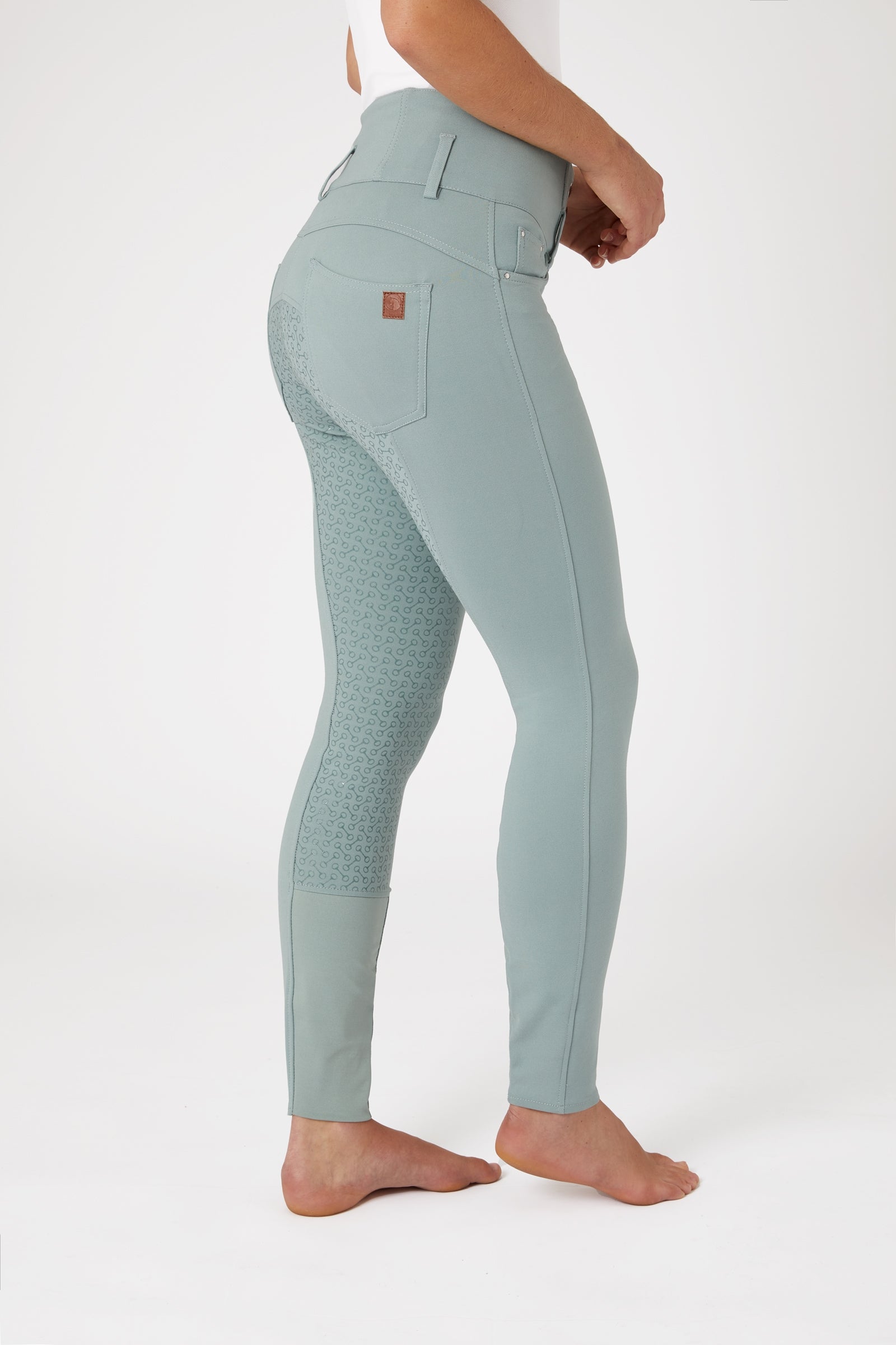 Horze Pantalon d'équitation taille haute Tara, silicone, fond intégral, femme Womens Breeches