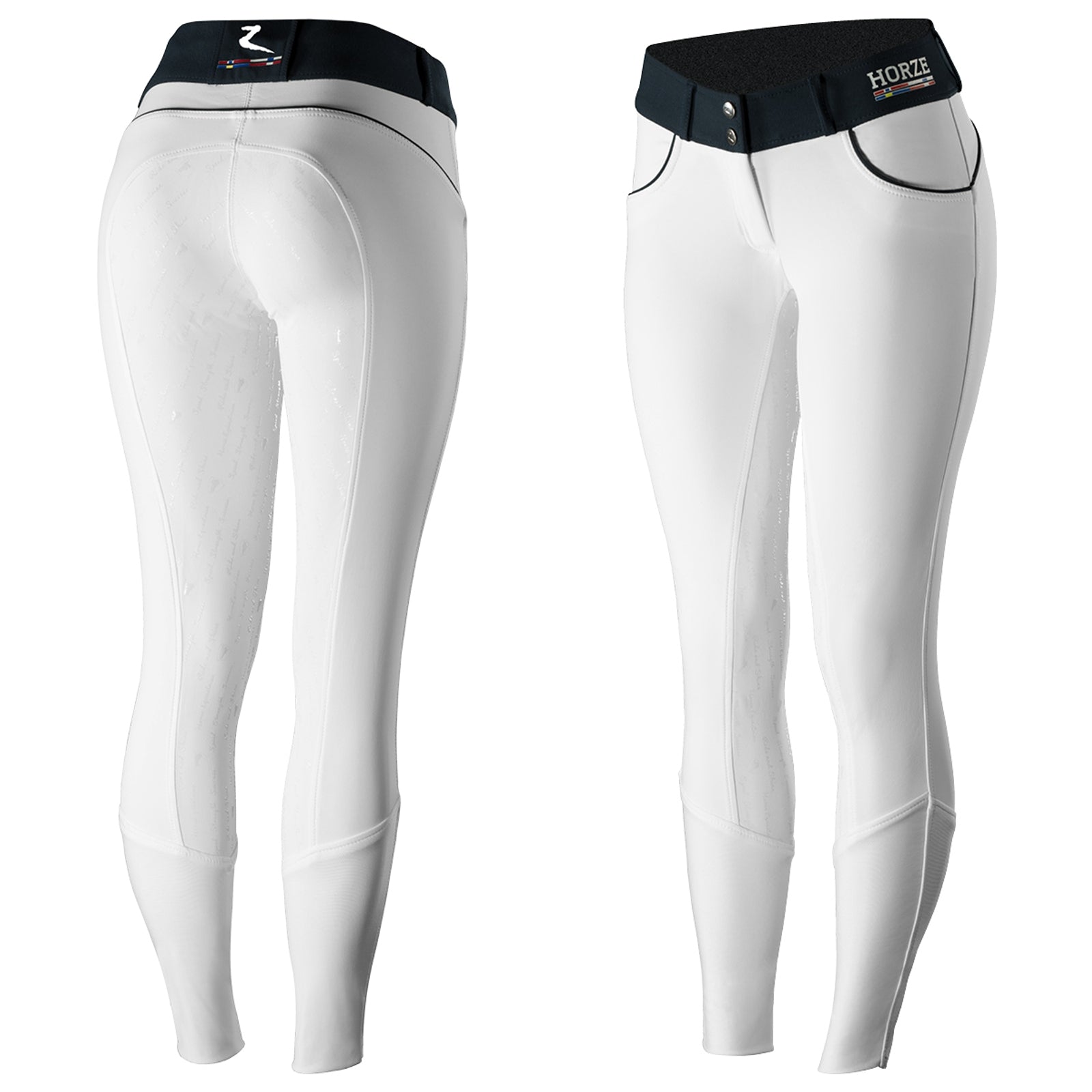 Horze Nordic Performance pantalon d’équitation femme à fond intégral en silicone, UPF 50+ Womens Breeches
