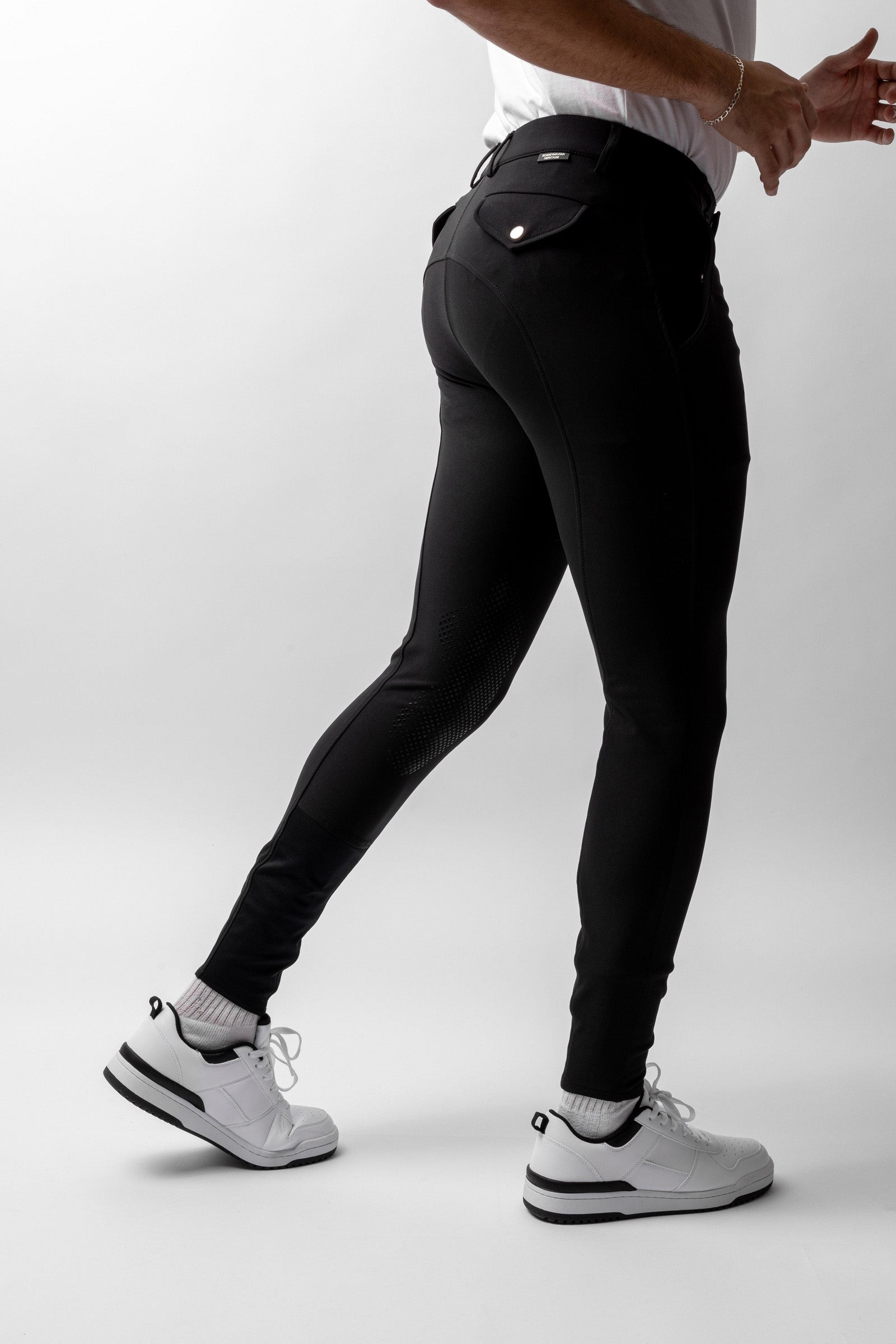 Horze Grand Prix pantalon d'équitation pour homme avec grip silicone aux genoux UPF 50+ Vêtements d'équitation homme