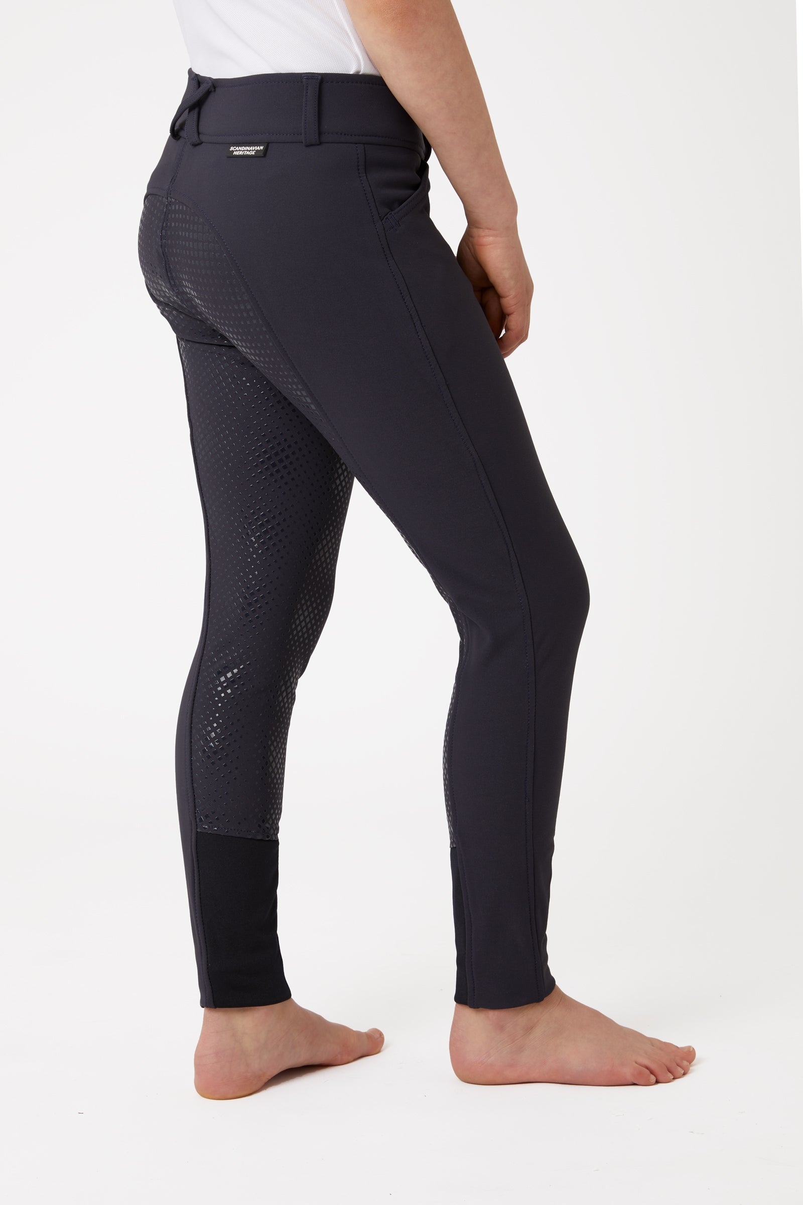 Horze Grand Prix pantalon d’équitation enfant à fond intégral en silicone, UPF 50+ Vêtements d'équitation enfant