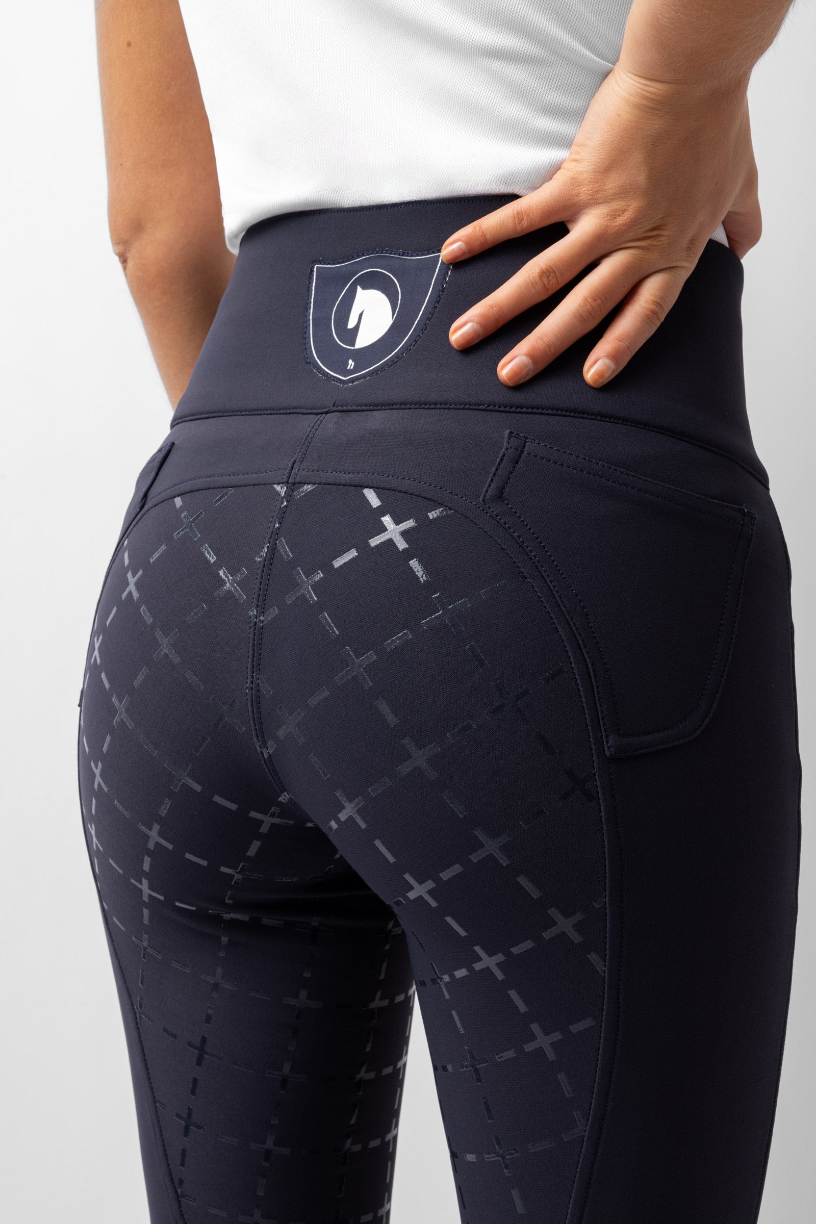 Horze Desiree Women's High Waist Silicone Full Seat Breeches UPF 50+ Womens Breeches