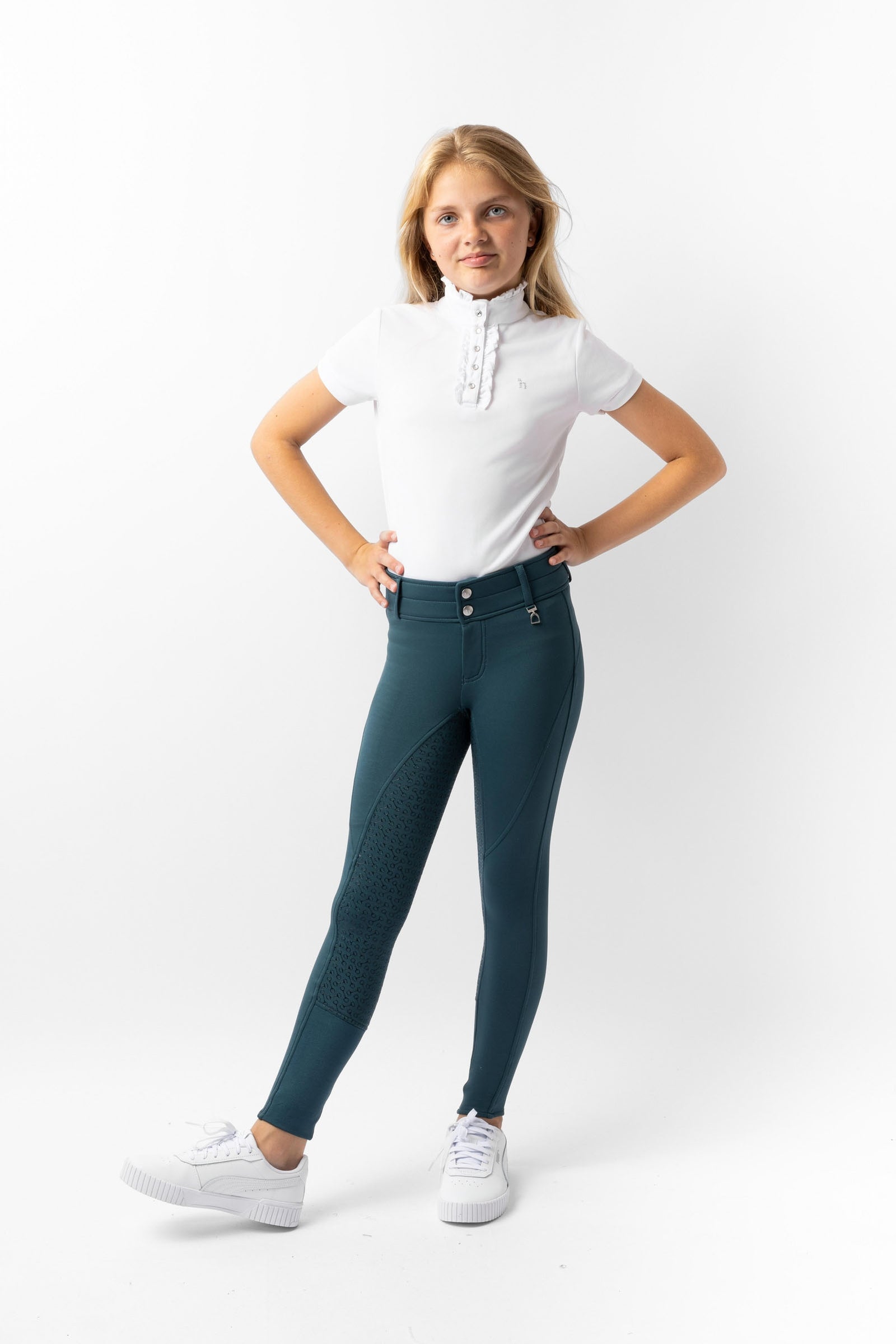 Horze Rhea Kids´ Thermo Fullgrip Breeches with Hip Pockets Kids Apparel