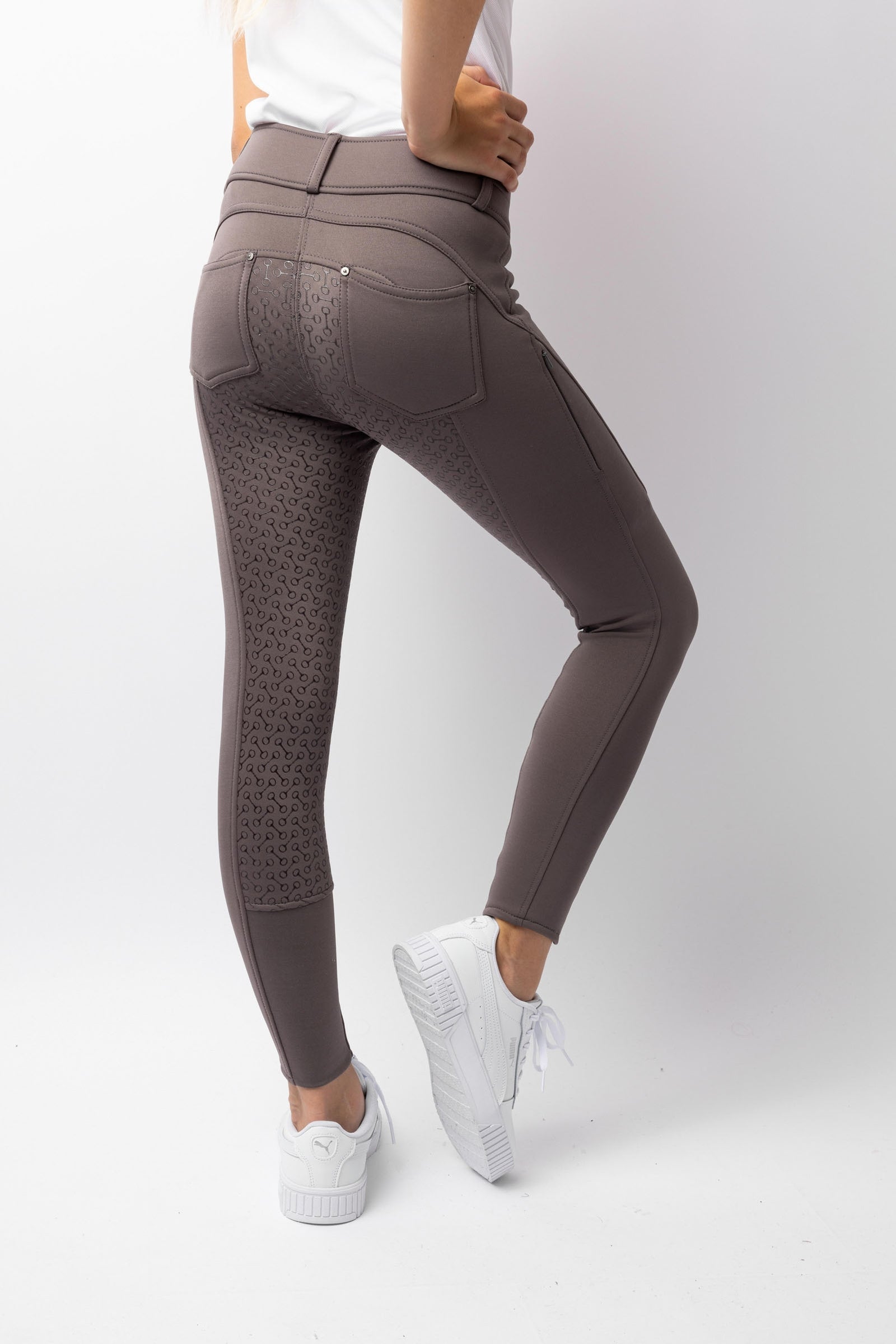 Horze Rhea pantalon d'équitation thermique à fond intégral pour enfant avec poches arrière Vêtements d'équitation enfant