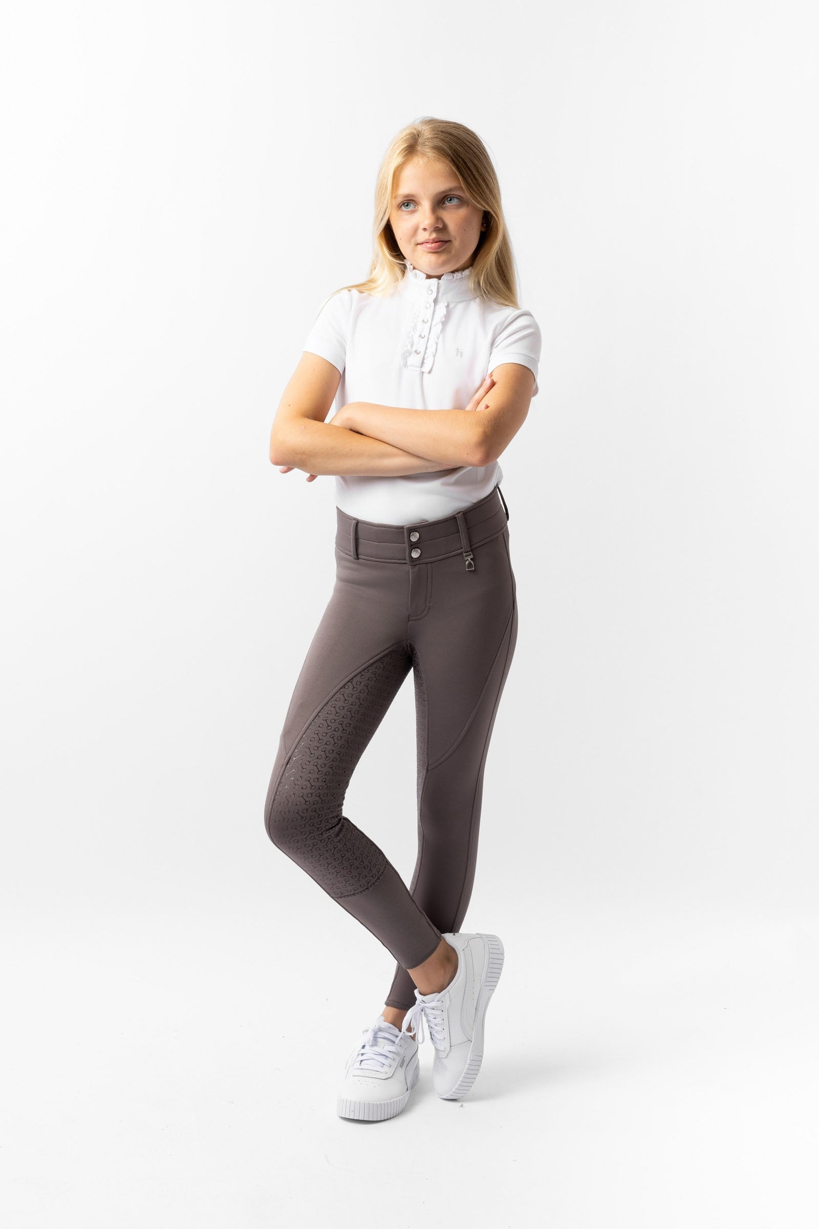 Horze Rhea Kids´ Thermo Fullgrip Breeches with Hip Pockets Kids Apparel