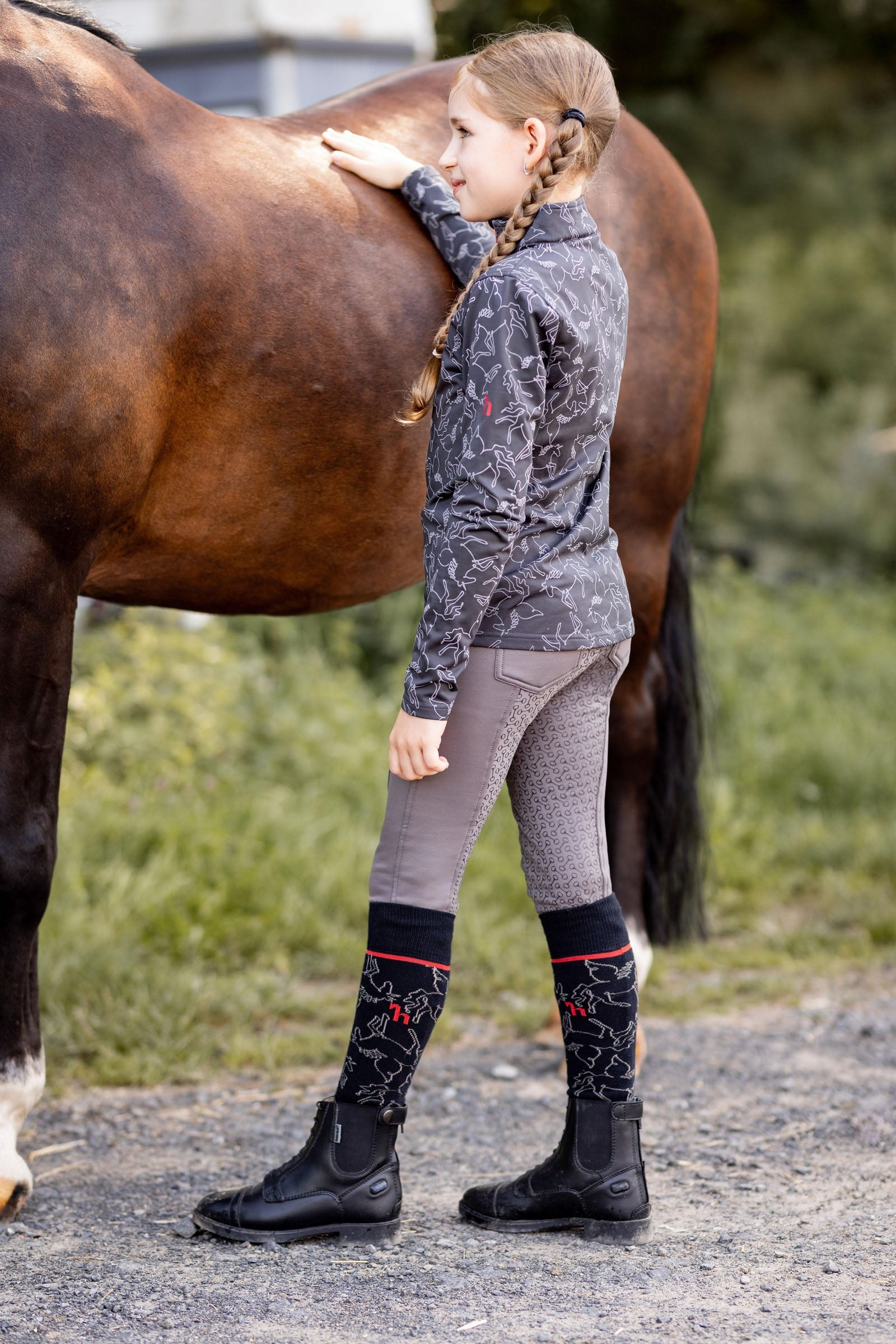 Horze Rhea Kids´ Thermo Fullgrip Breeches with Hip Pockets Kids Apparel