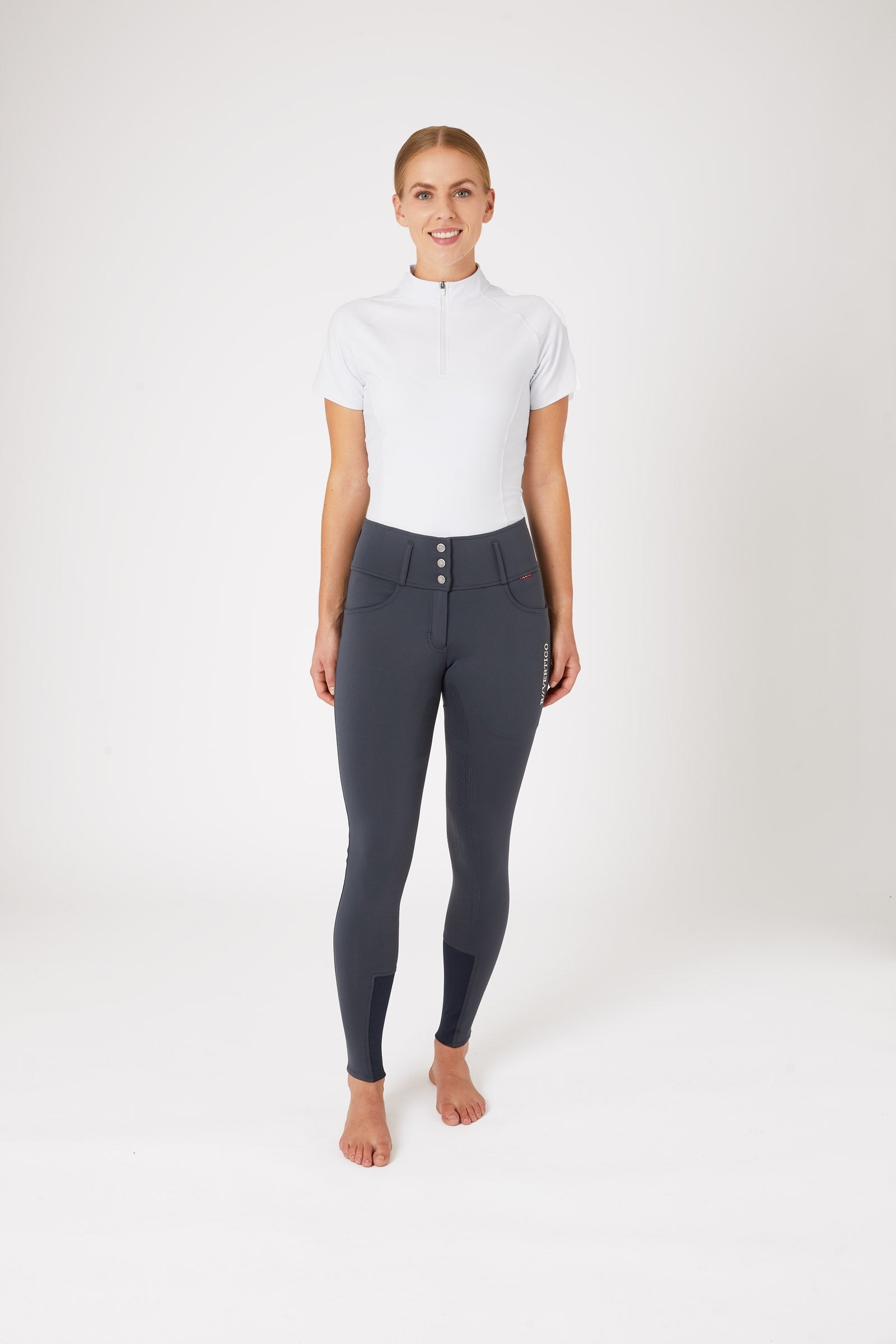 B Vertigo Women's Meghan High Waist Full Seat Breeches UPF 50+ Womens Breeches