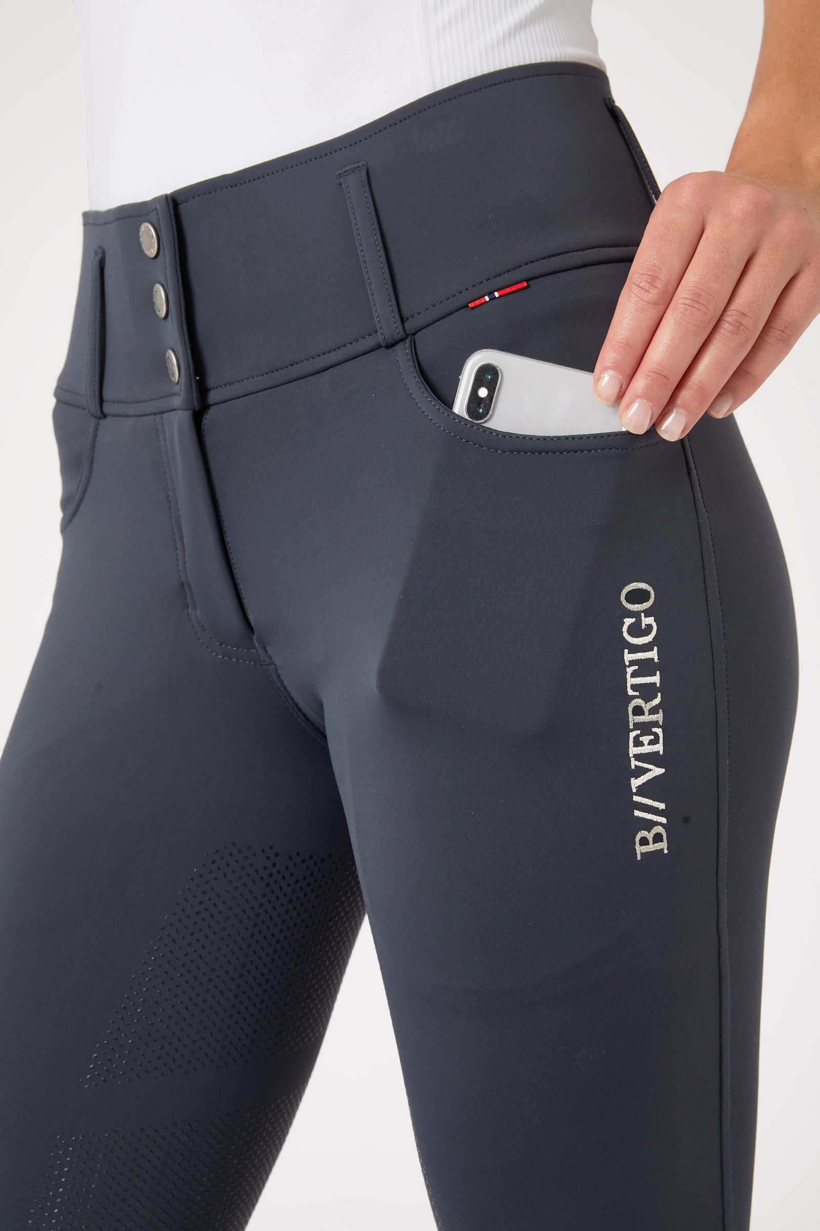 B Vertigo Women's Meghan High Waist Full Seat Breeches UPF 50+ Womens Breeches