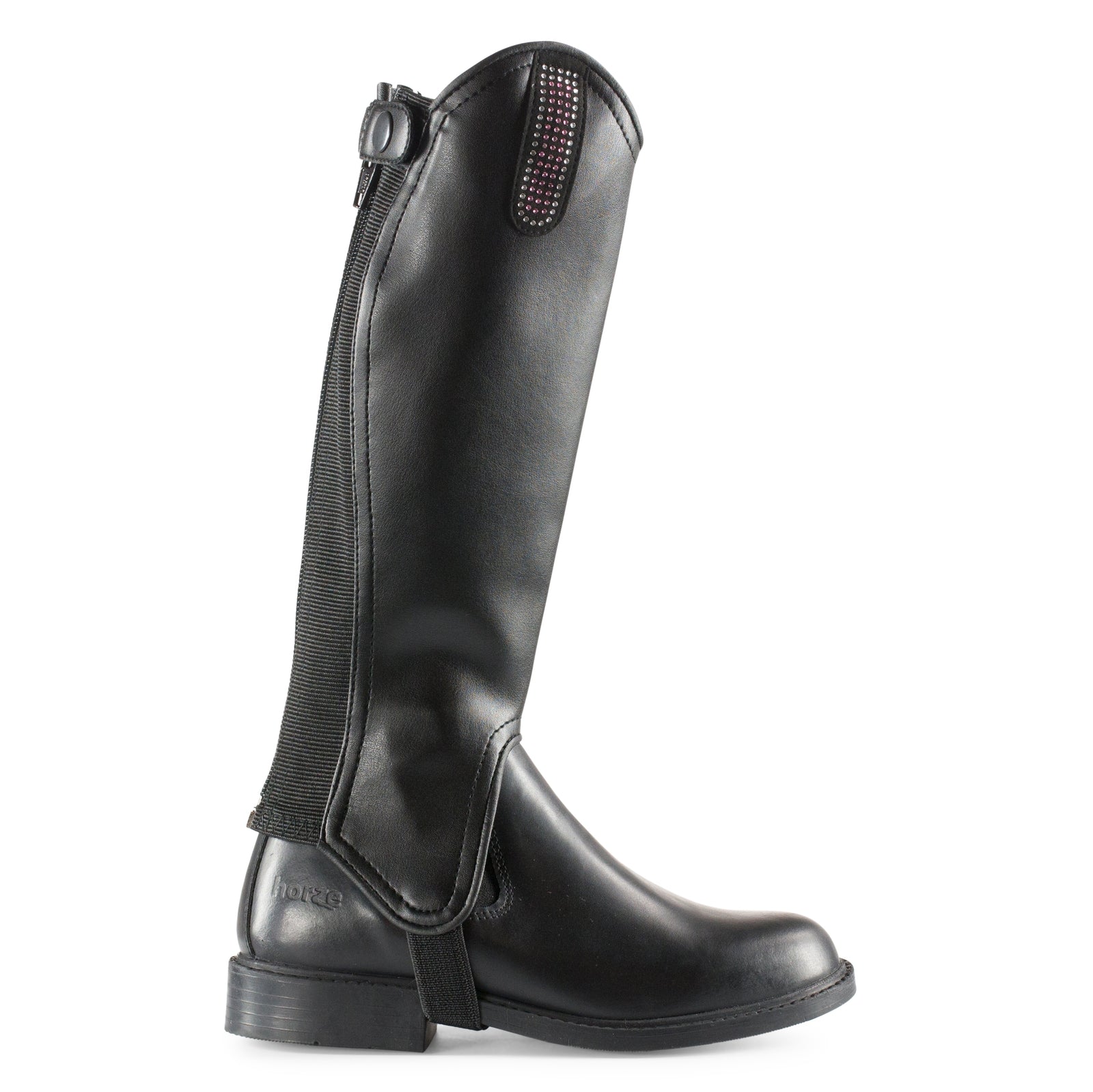 Horze Mini-chaps Cuir PU décorés cristaux , enfant Bottes d'équitation & chaps