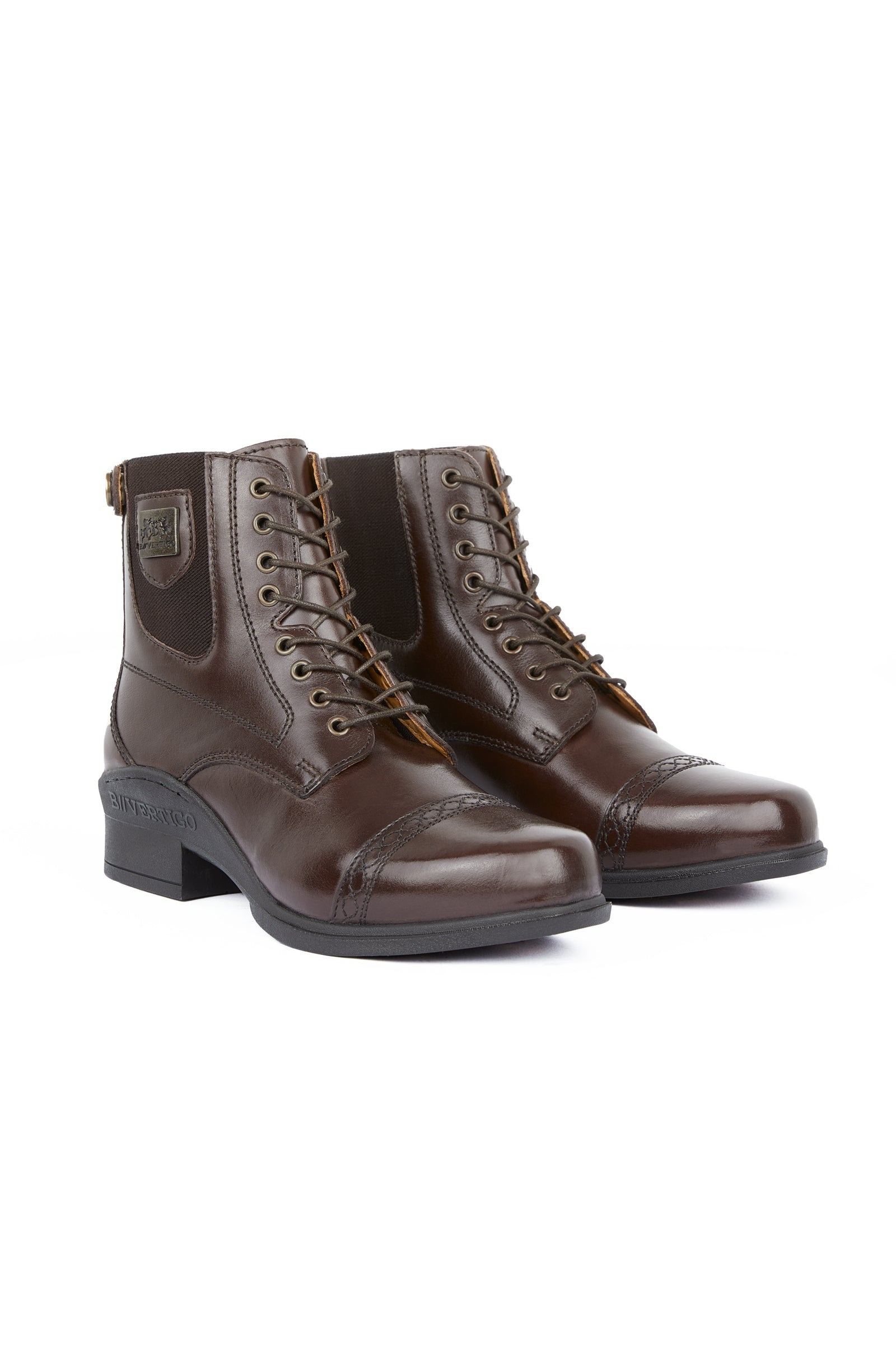 B Vertigo Bottines Jodhpur Cuir, lacets devant, Jupiter, femme Bottes d'équitation & chaps