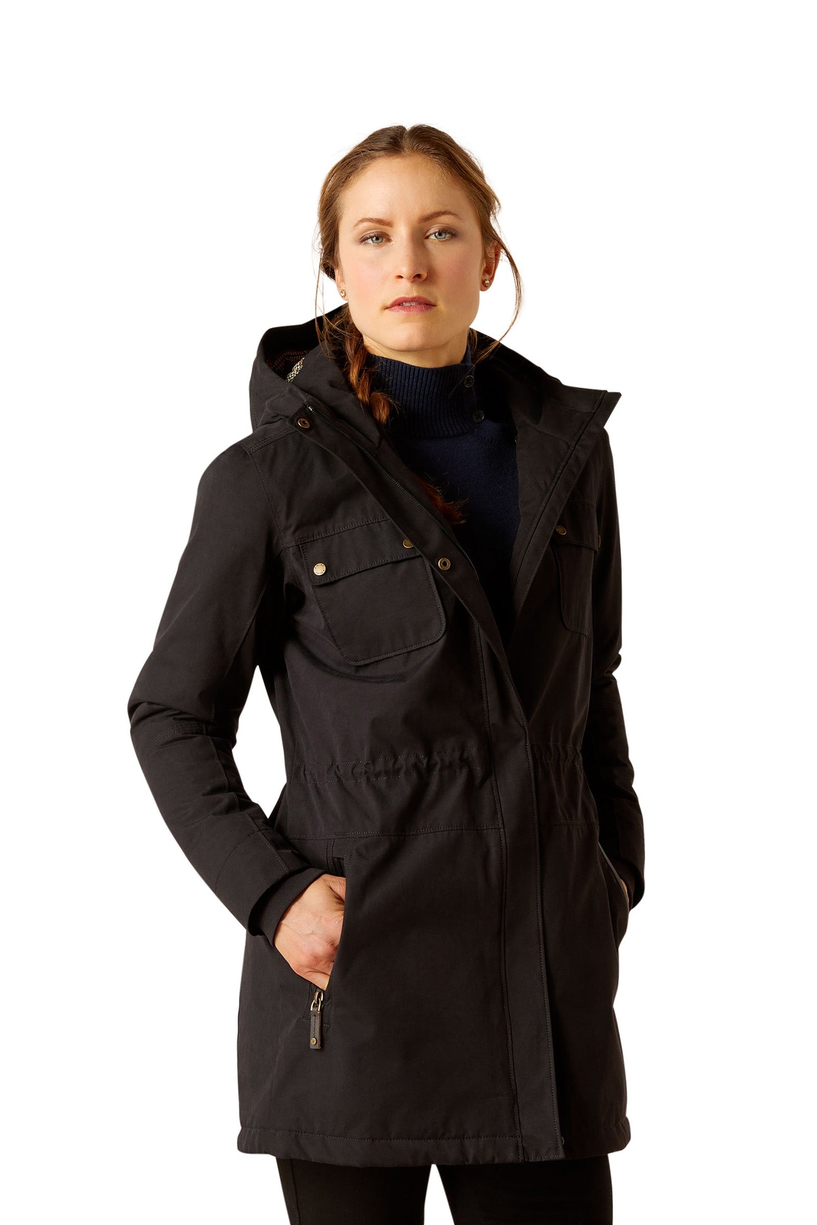 Parka Ariat Argentium (Femme) - Taille UK XS (6-8) - Noir - Résistant à L'eau - Neuf