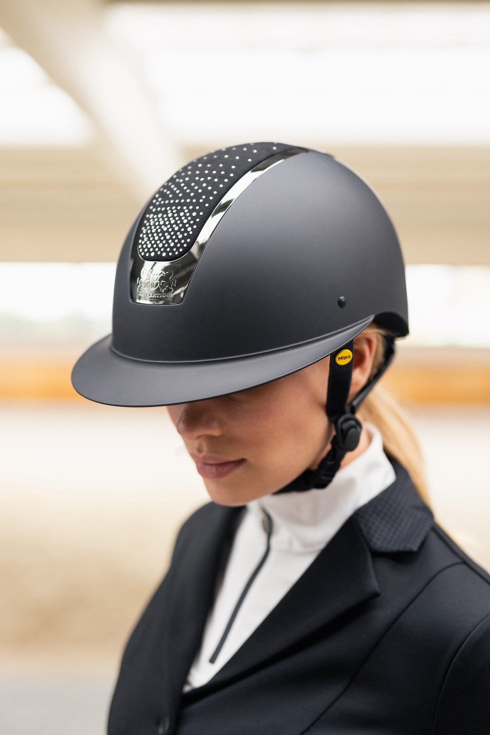 B Vertigo Majoris Mips Helmet with Rhinestones Safety Equipment