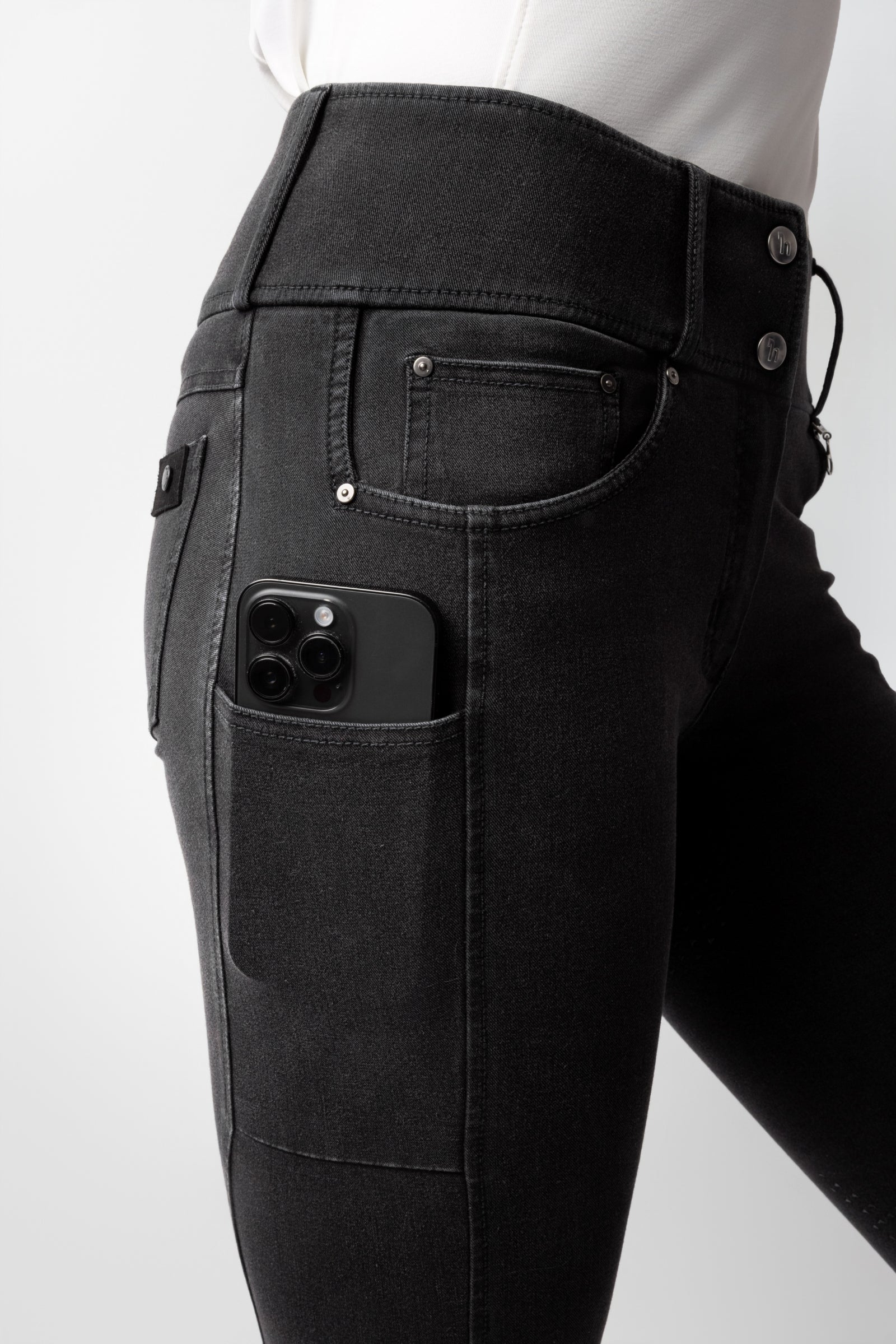 Horze Carolyn Women´s Denim Full Grip Breeches Women’s Riding Clothing