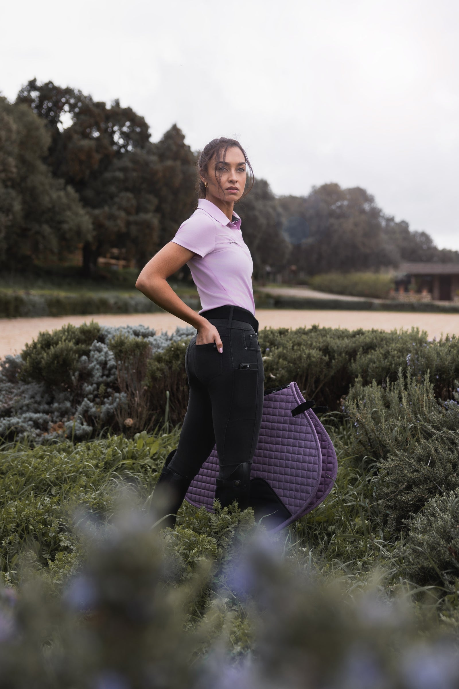 Horze Carolyn Women´s Denim Full Grip Breeches Women’s Riding Clothing