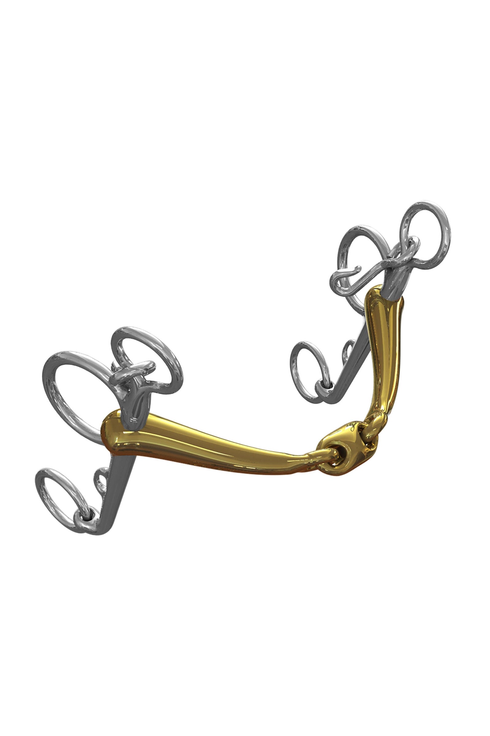 Neue Schule Bits Mors Pelham NS Bit Tranz, double brisure, articulation losange, canons 16 mm, branche inférieure 7 cm Mors