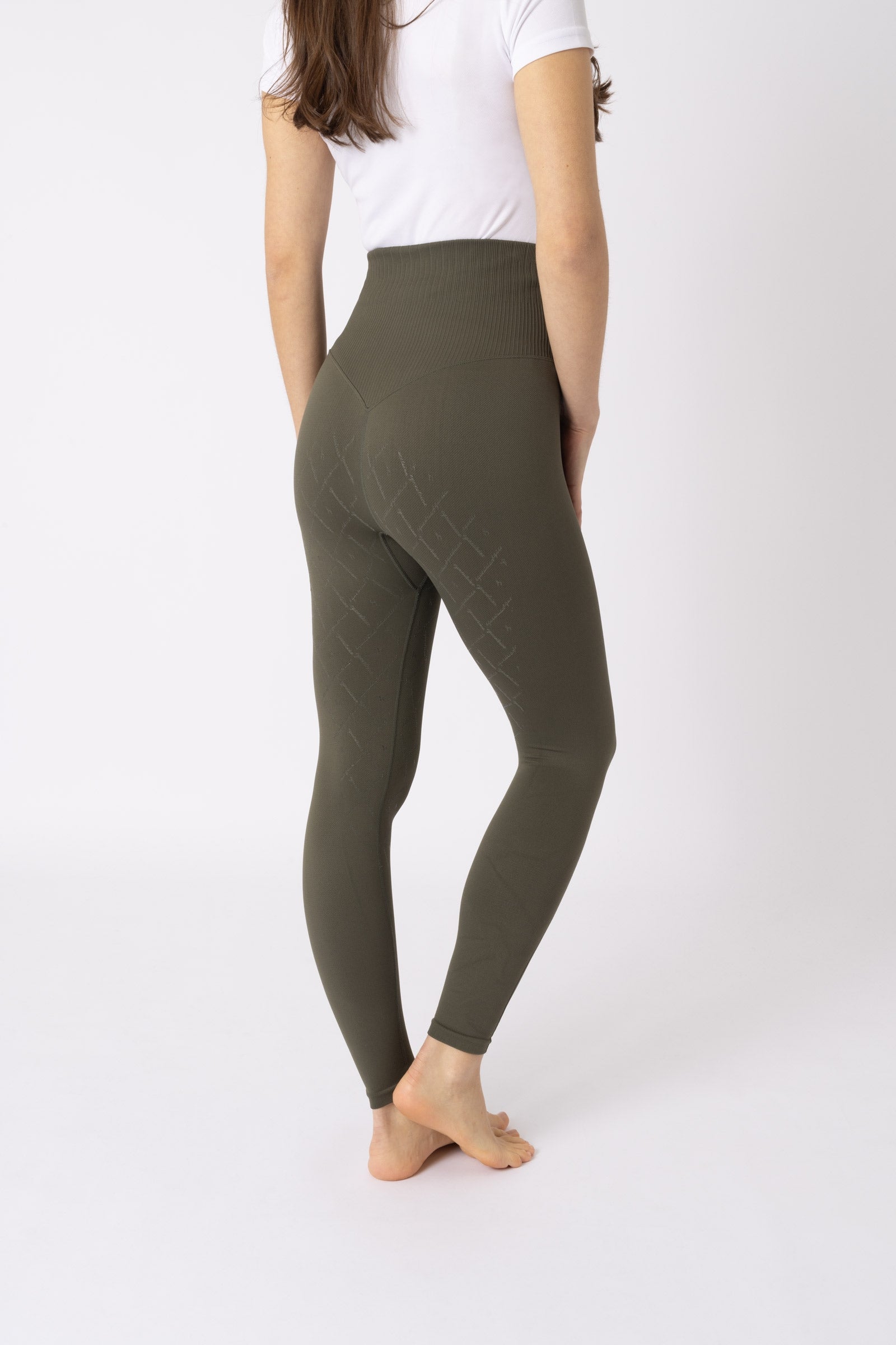 Horze Janine Leggings d'équitation fond intégral grip sans coutures avec poche pour téléphone, femme Womens Breeches