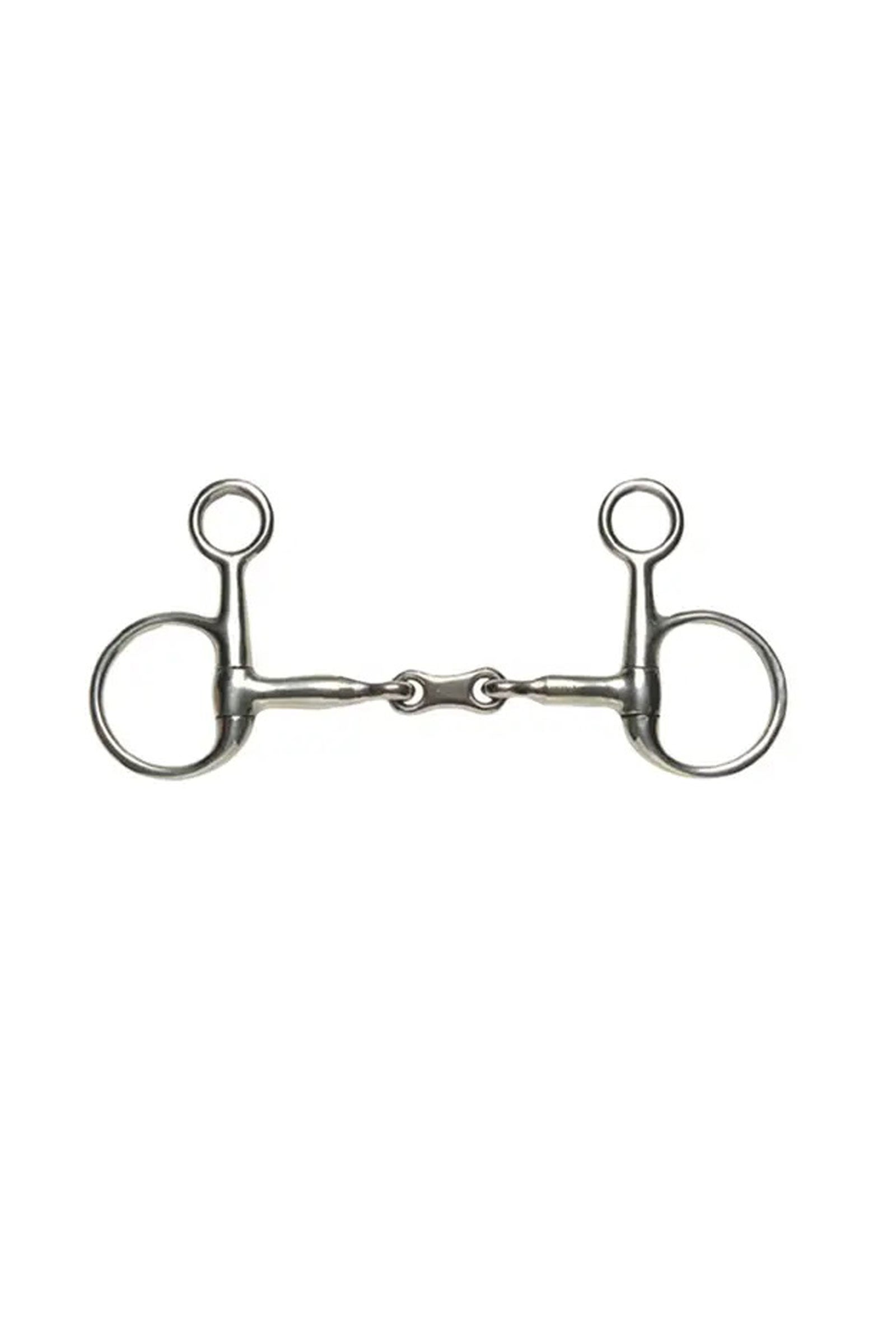 Korsteel Mors de filet Baucher, acier inoxydable, double brisure, joint plat Mors