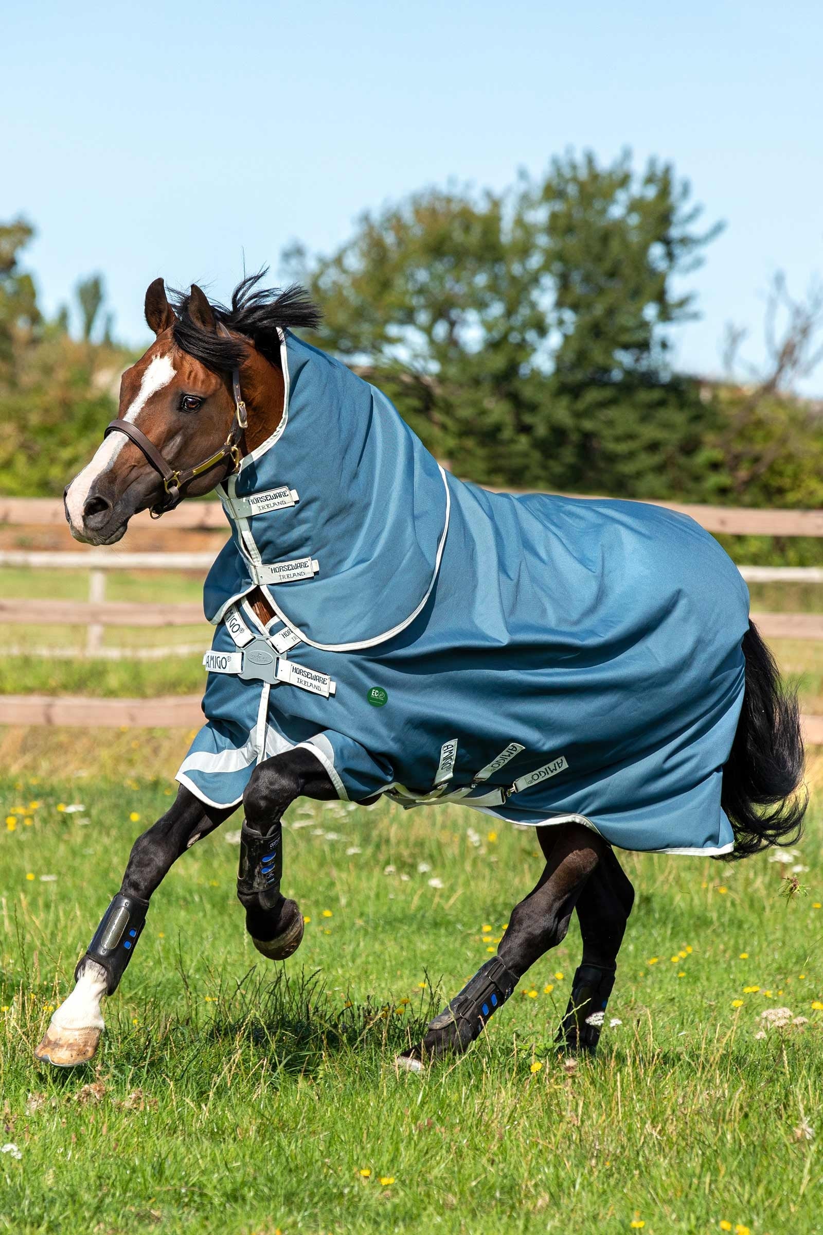 Horseware Amigo AmEco 12 Plus Turnout Rug With Detachable Neck, 0 g Horse Rugs