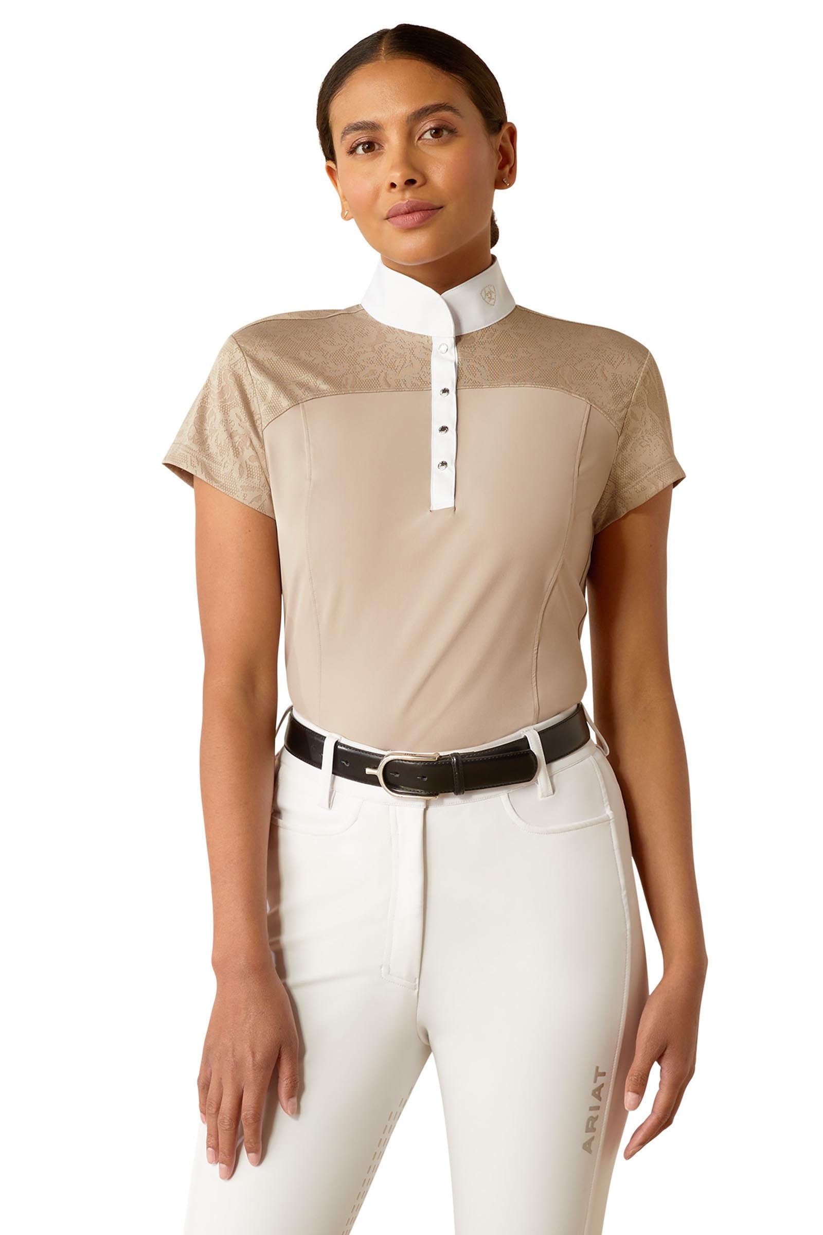 Ariat Bellatrix chemise de concours à manches courtes pour femme Vêtements d'équitation femme