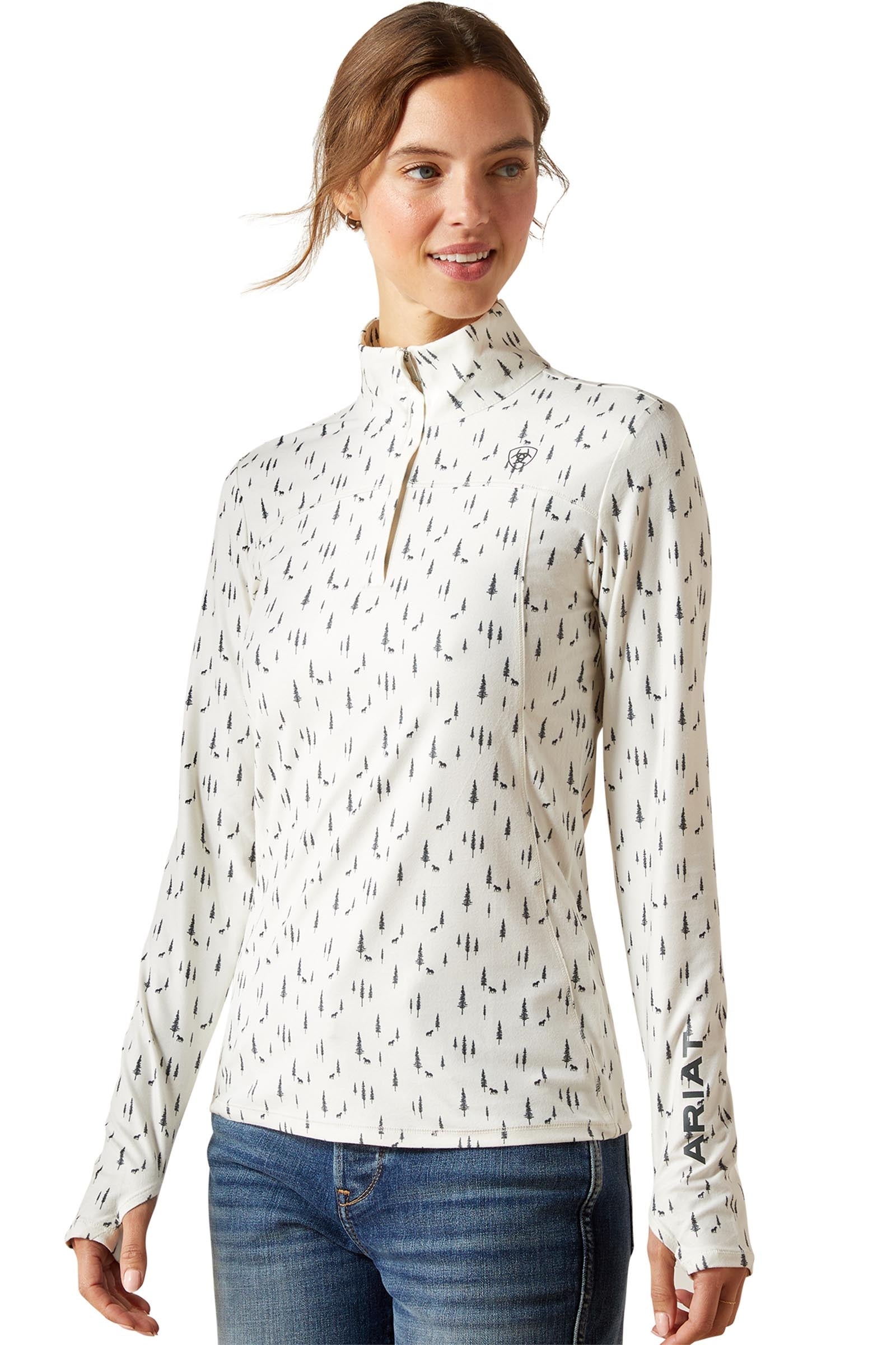 Ariat Lowell 3.0 Women´s 1/4 Zip Baselayer Shirt Vêtements d'équitation femme