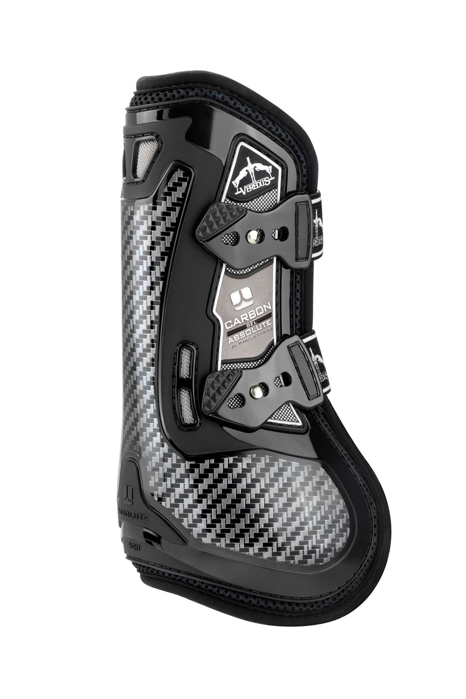 VEREDUS Guêtres de Dressage ABSOLUTE STRAP FRONT noir - Boutique Equus VEREDUS Guêtres de Dressage ABSOLUTE STRAP FRONT noir - Boutique Equus