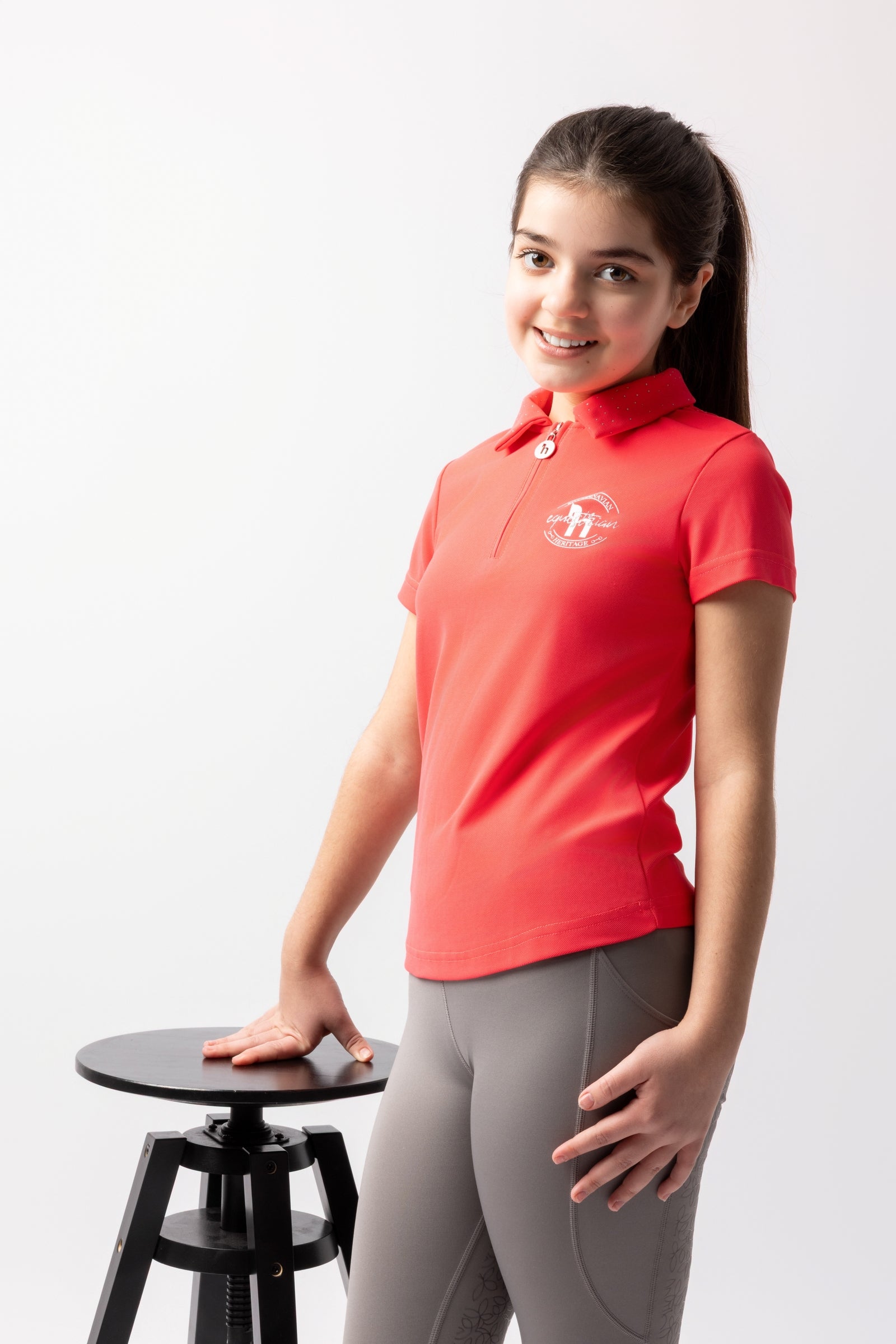 Horze Fay polo pour enfants Vêtements d'équitation enfant