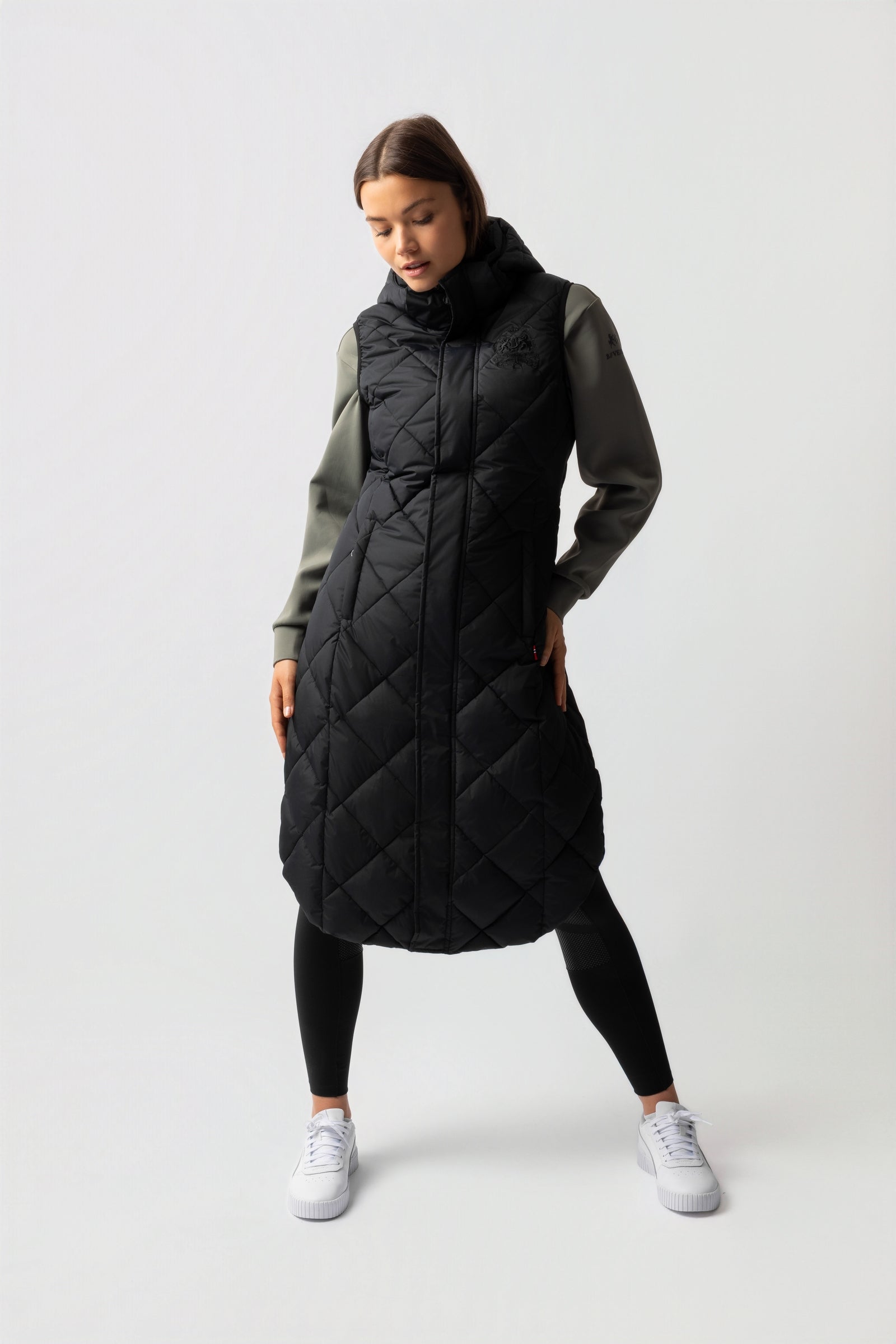 B Vertigo Gem Longue Doudoune d'équitation sans manches rembourrée Vêtements d'équitation femme